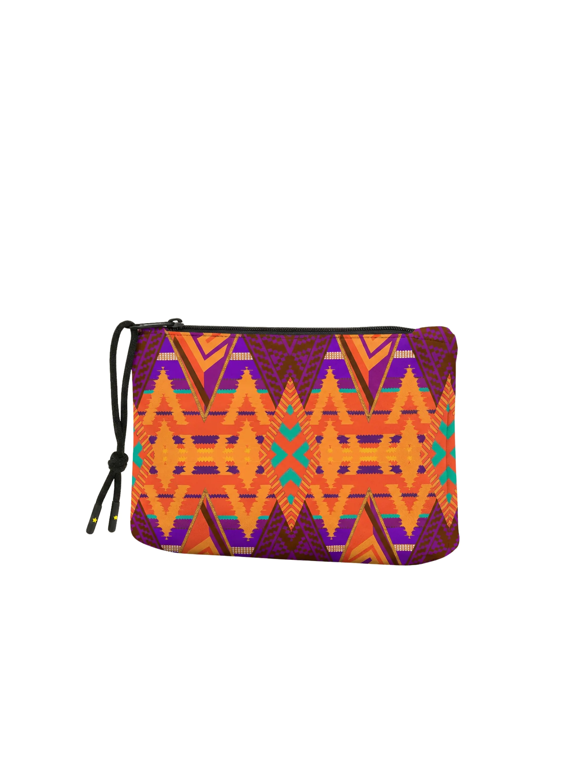 Pochette Fk arancione e viola con fantasia etnica - Image 3