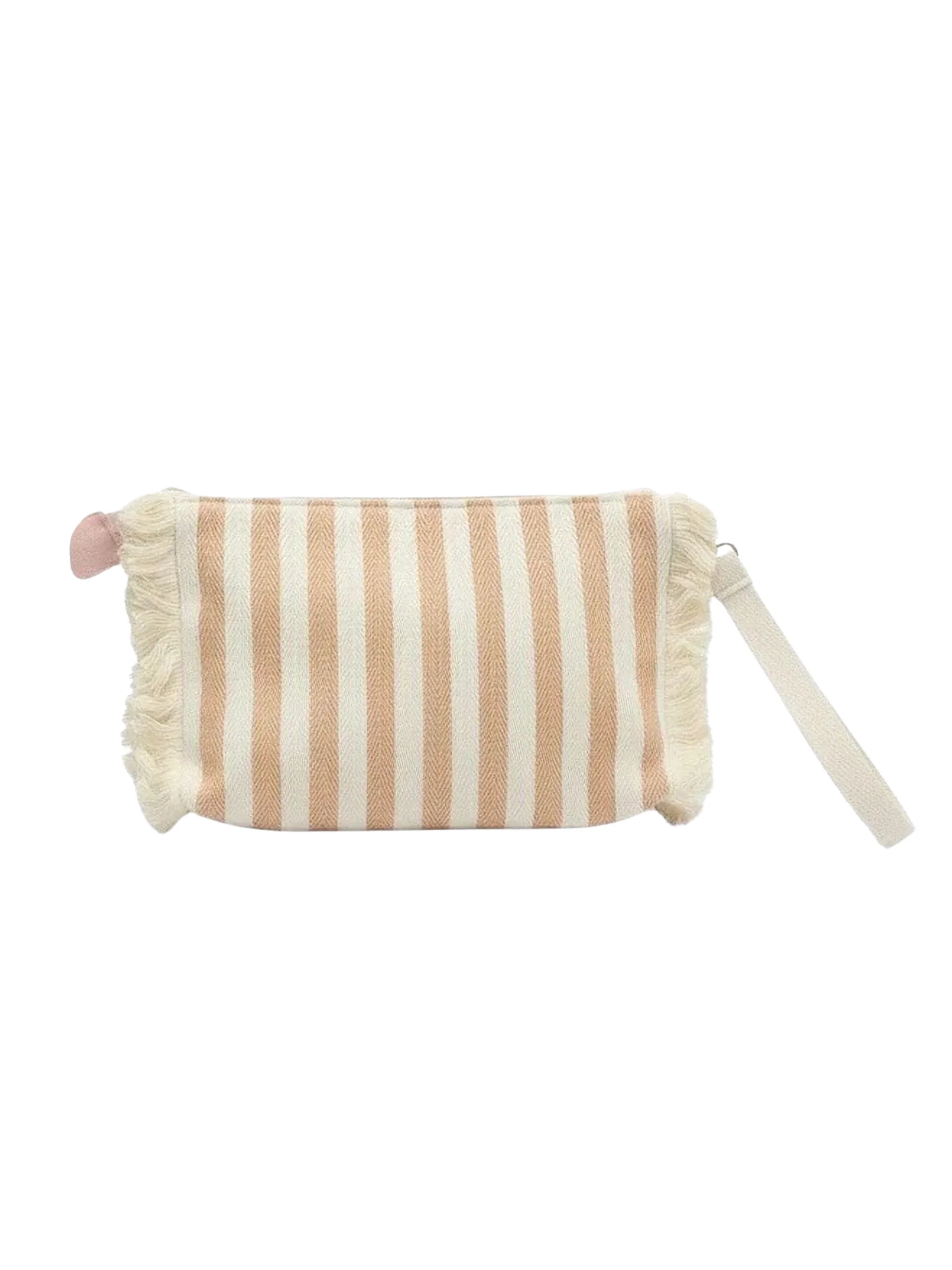 Pochette "Joan C" Marc Ellis beige a righe - Image 2