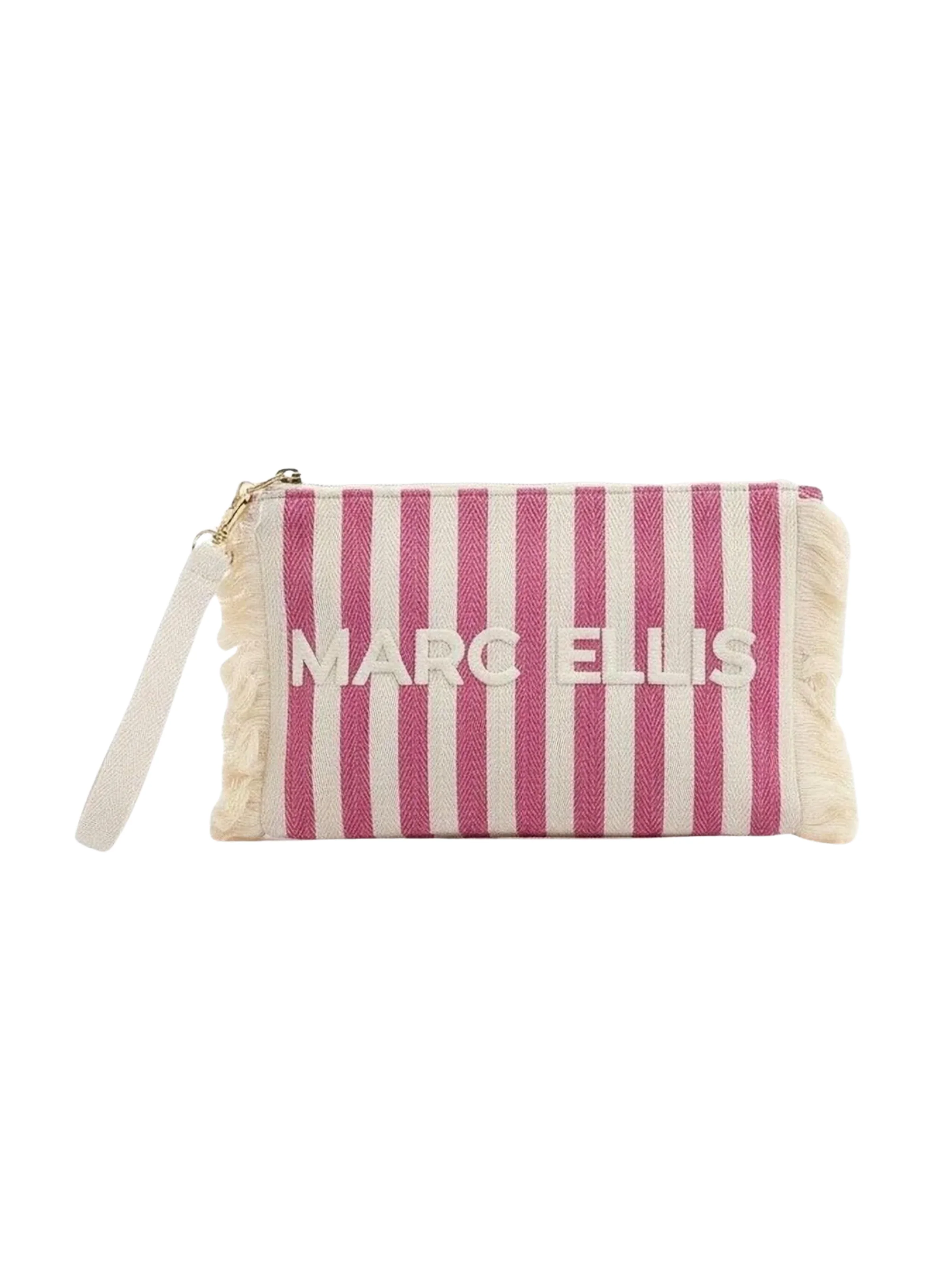 Pochette "Joan C" Marc Ellis rosa a righe