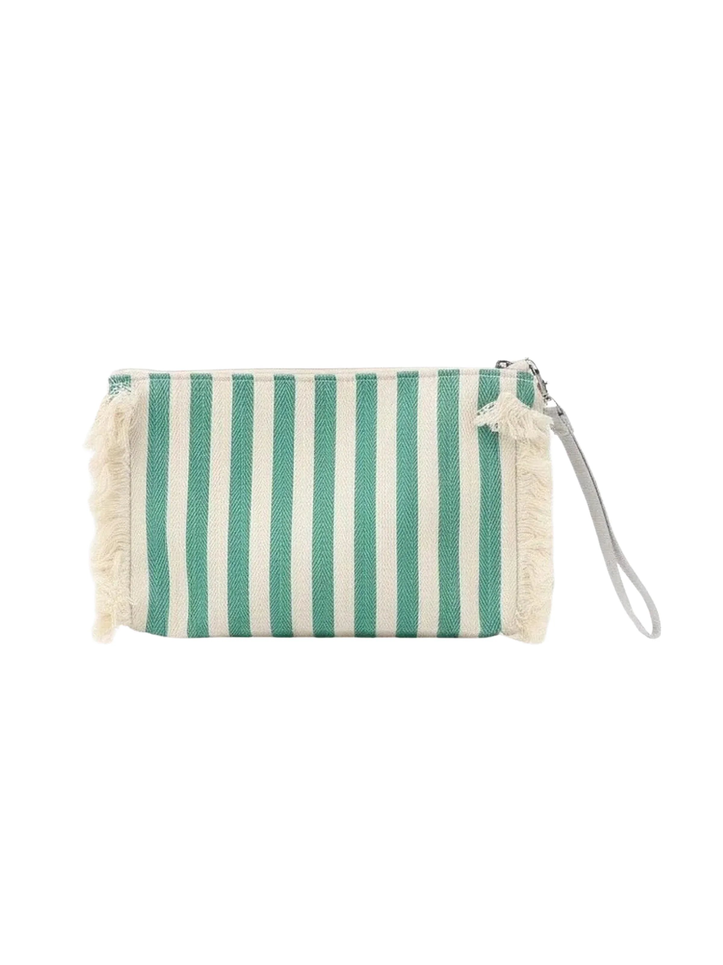 Pochette "Joan C" Marc Ellis verde a righe - Image 2