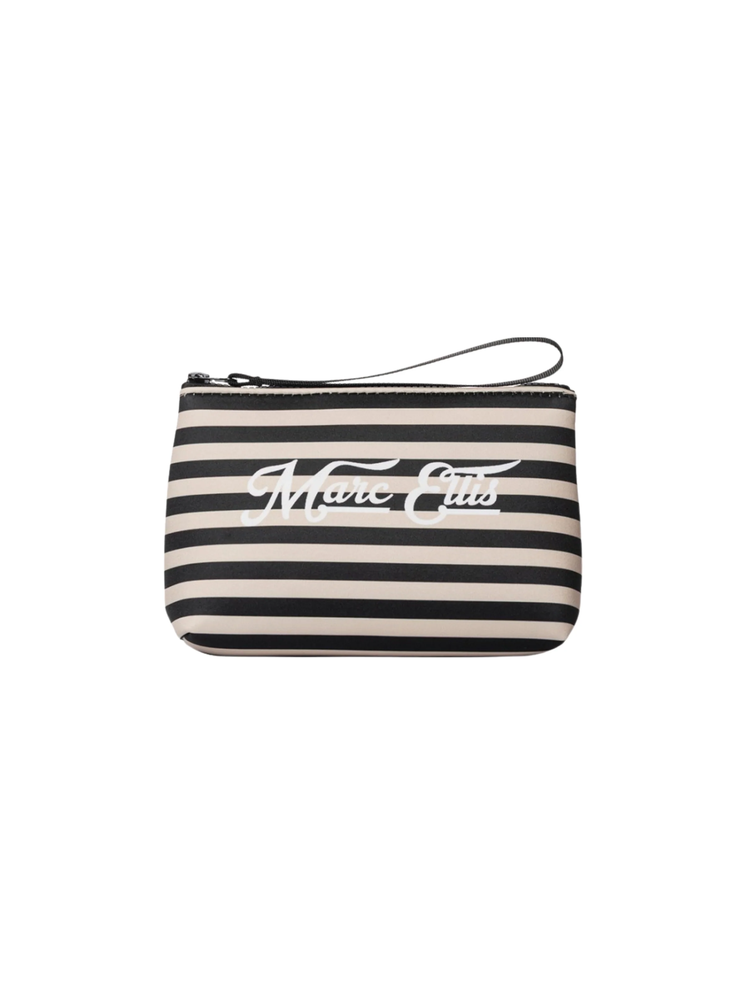 Pochette "P. Strip" Marc Ellis nera e beige a righe