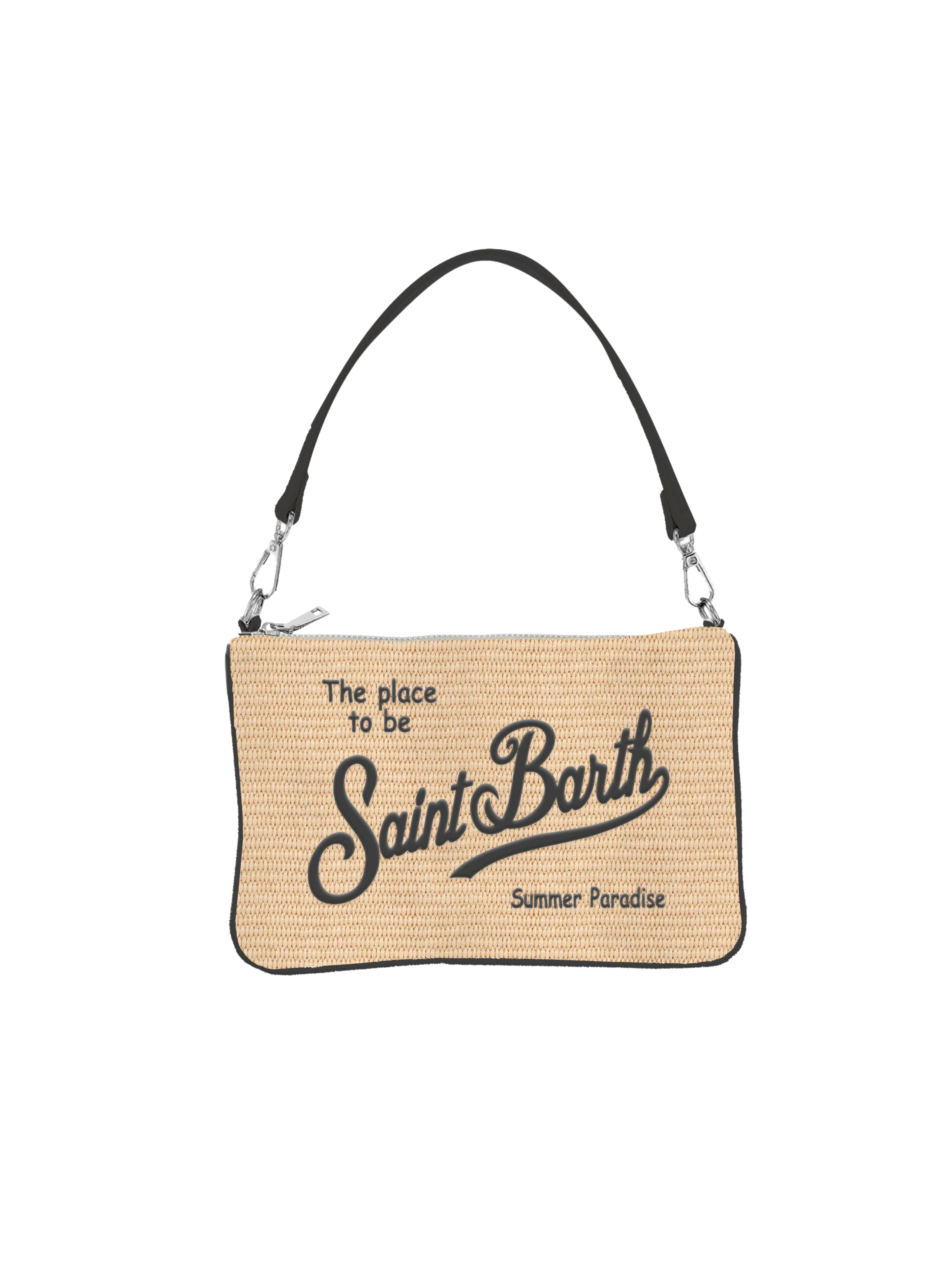 Pochette "Parisienne mini Straw 1110emb" Saint Barth beige