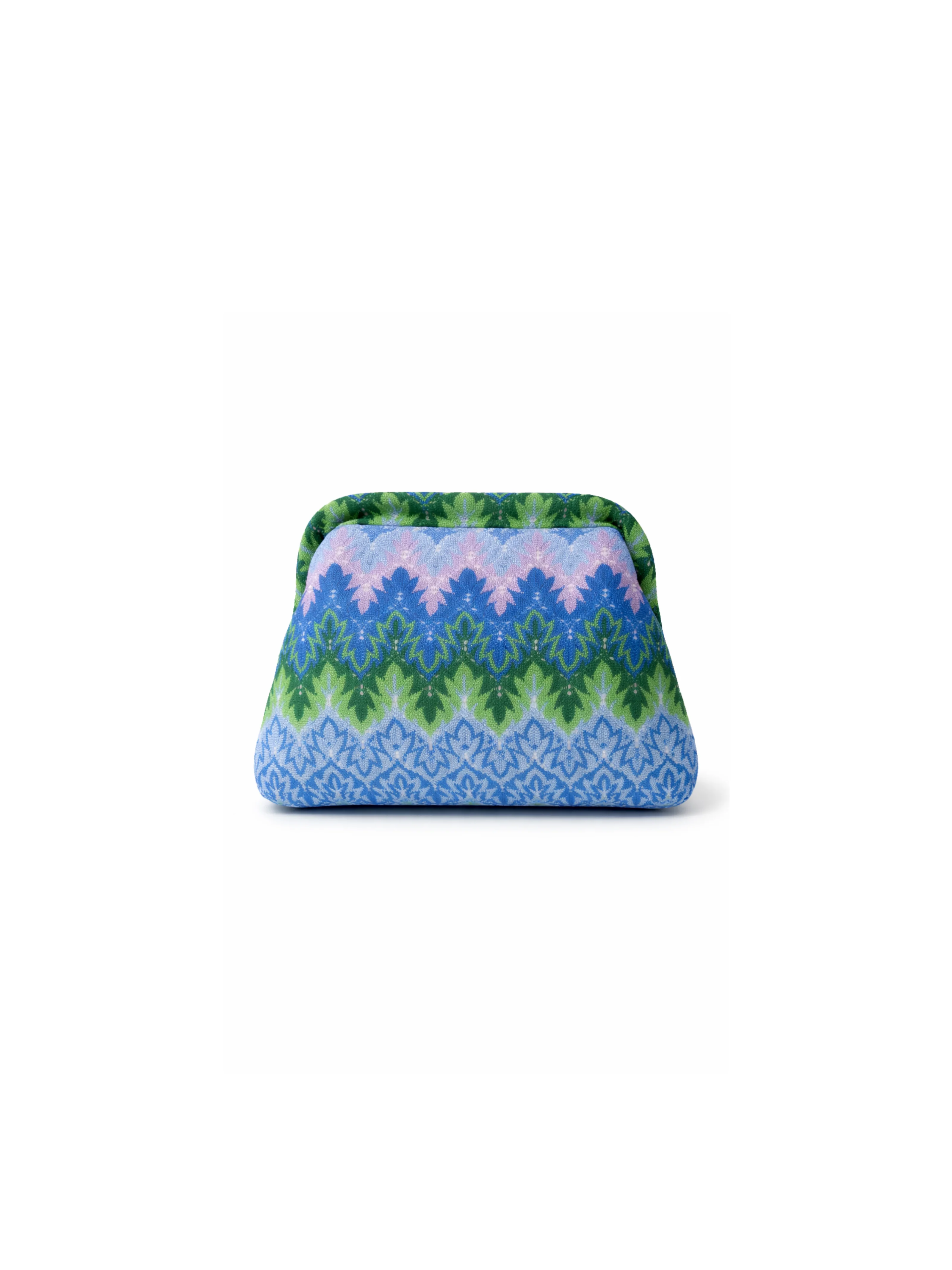 Pochette Pho Firenze multicolor con nappine in strass e fantasia tropicale - Image 3