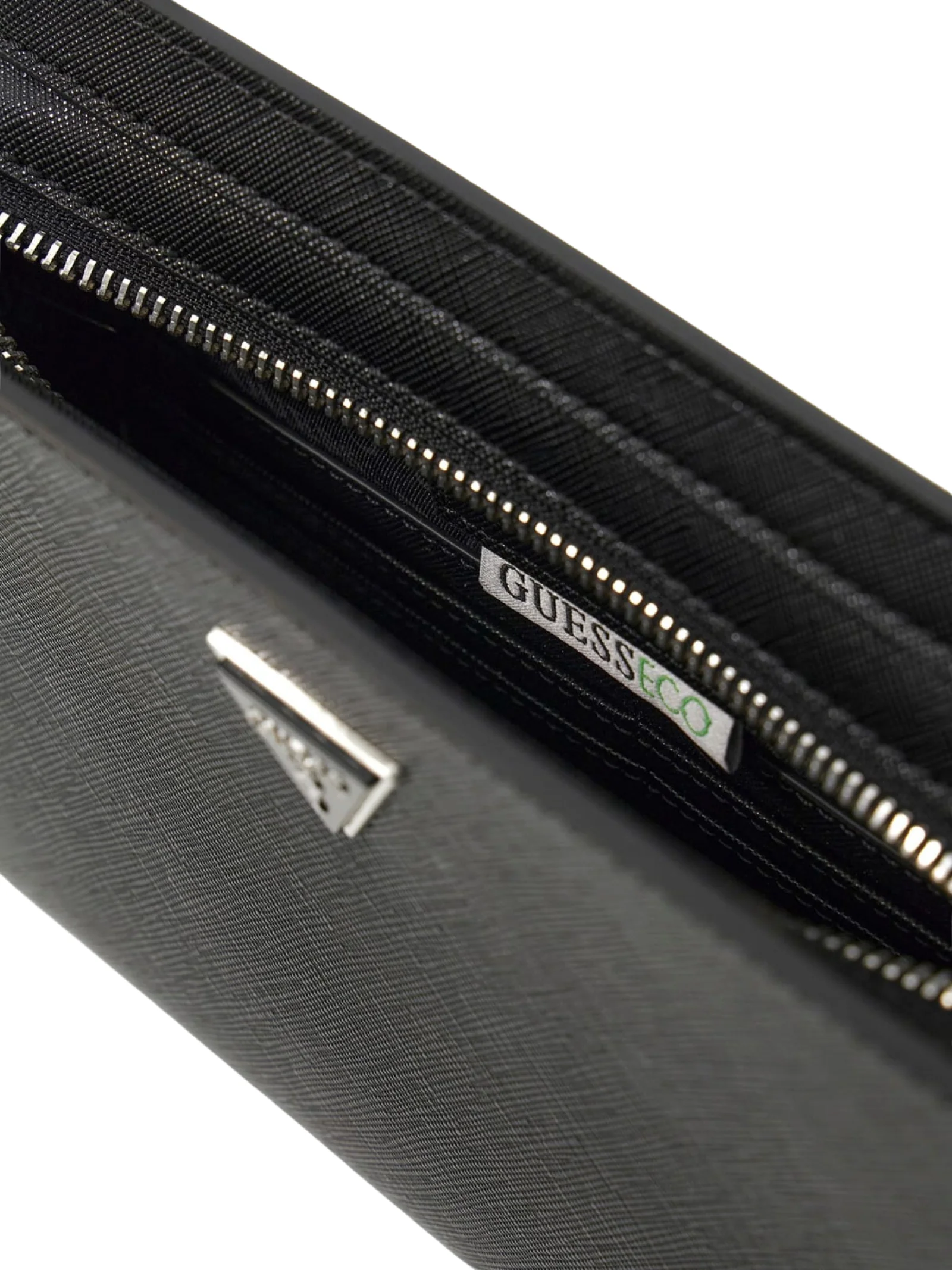 Pochette rettangolare Guess nera con taschino posteriore - Image 3