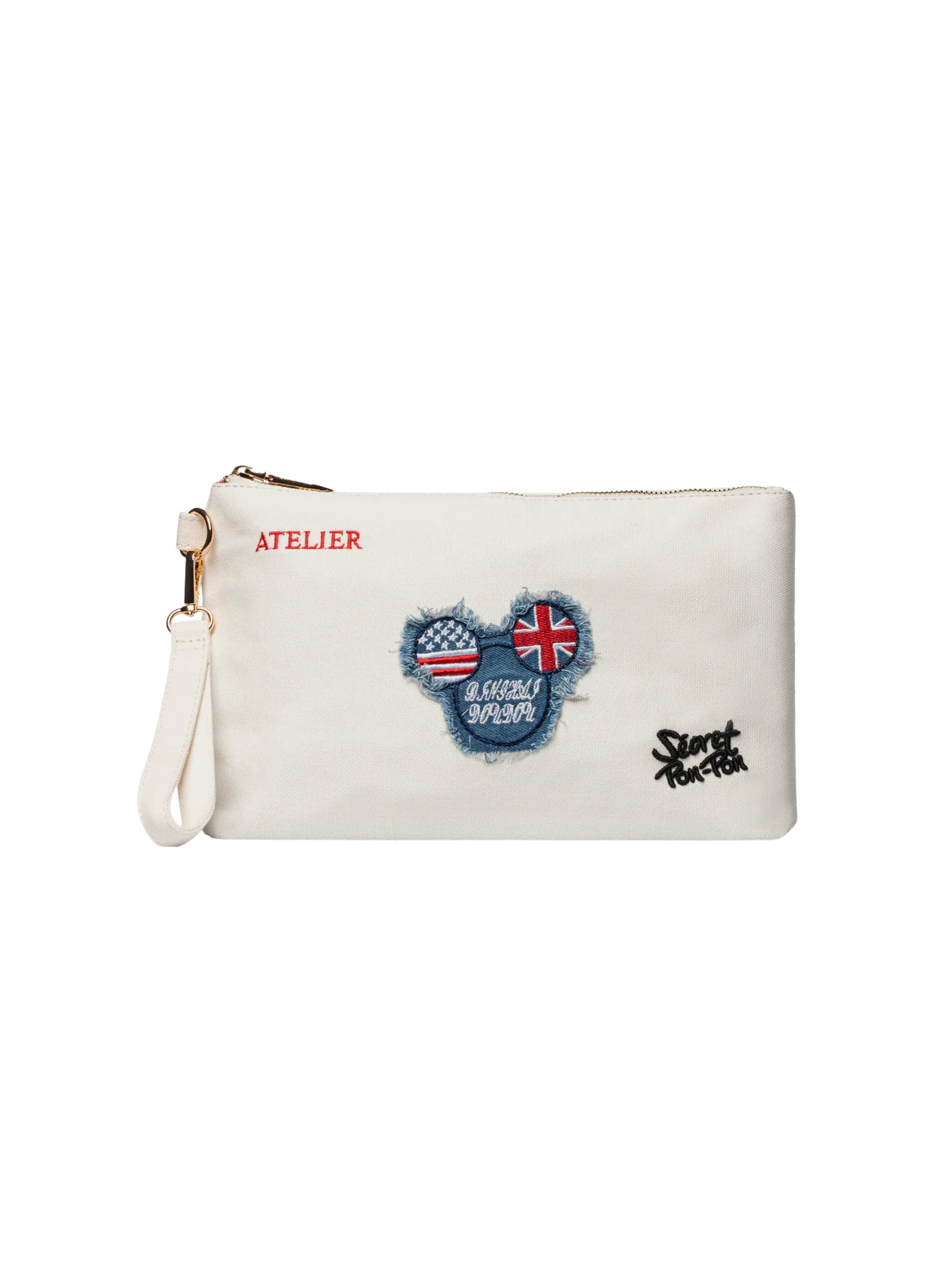 Pochette "Saint Tropez Pouch" Secret Pon Pon ecru'