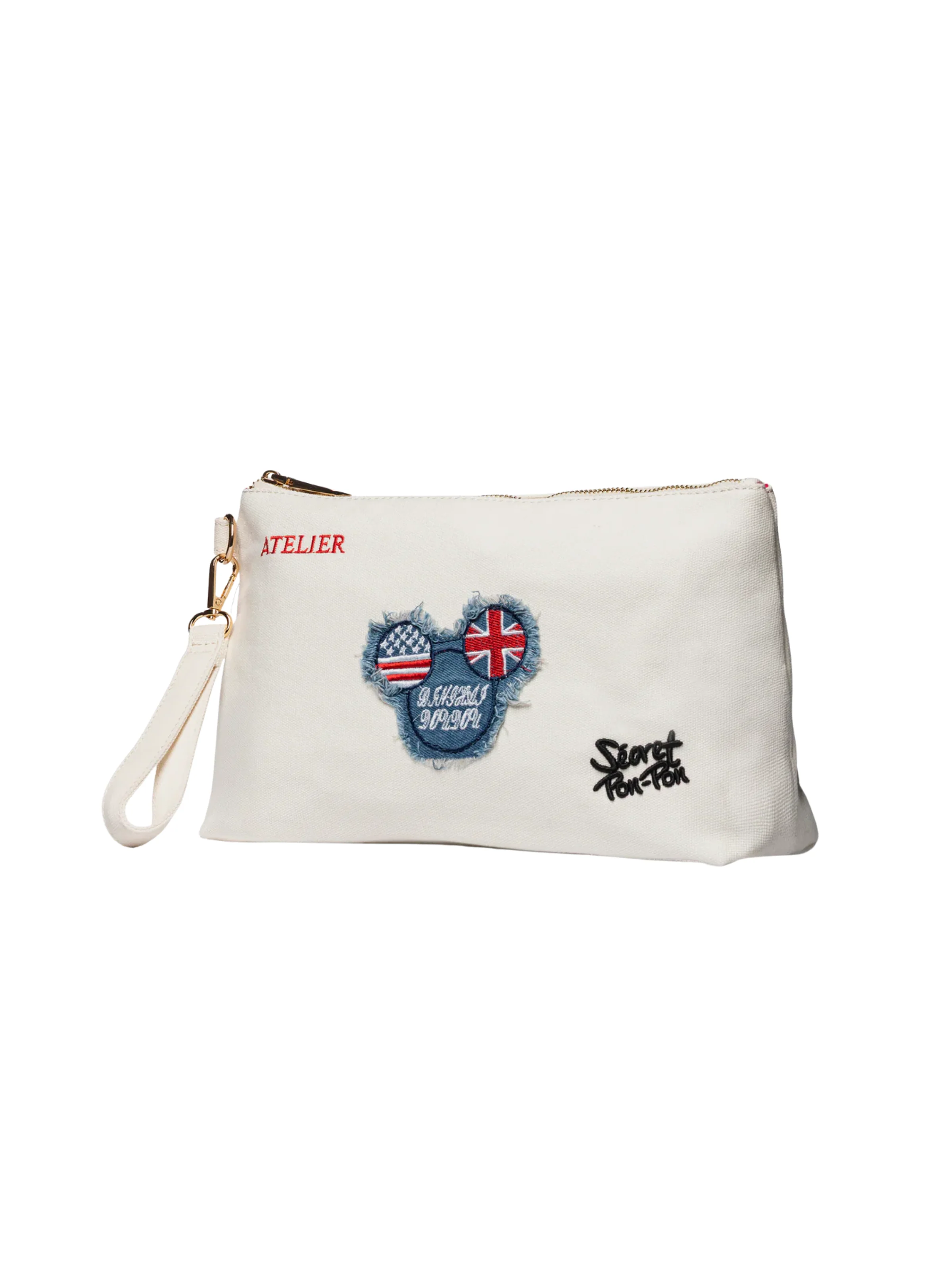 Pochette "Saint Tropez Pouch" Secret Pon Pon ecru' - Image 2