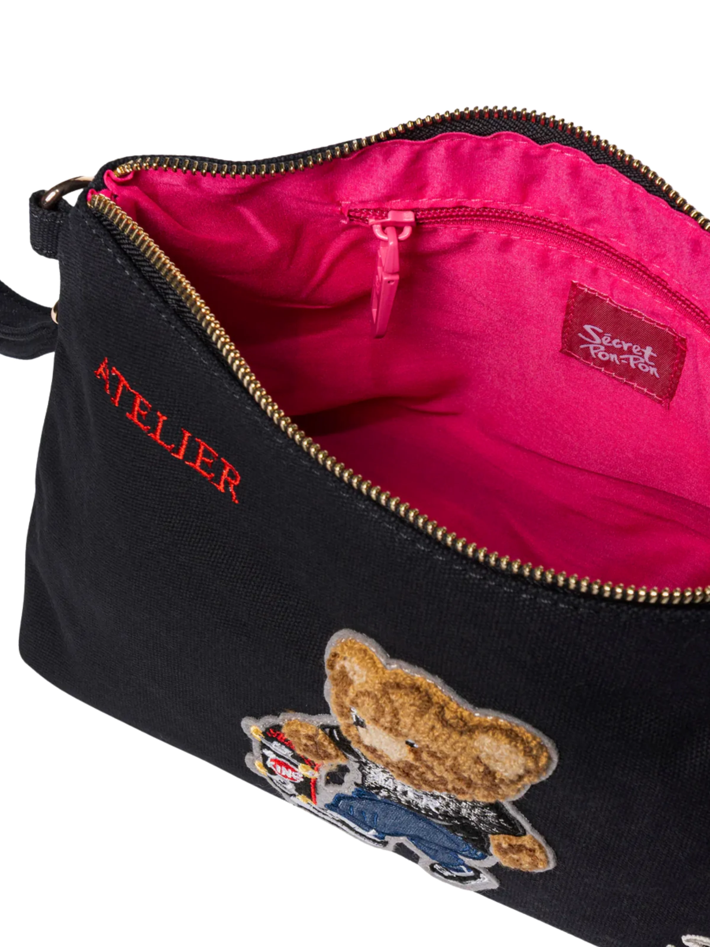 Pochette "Saint Tropez Pouch" Secret Pon Pon nera - Image 4