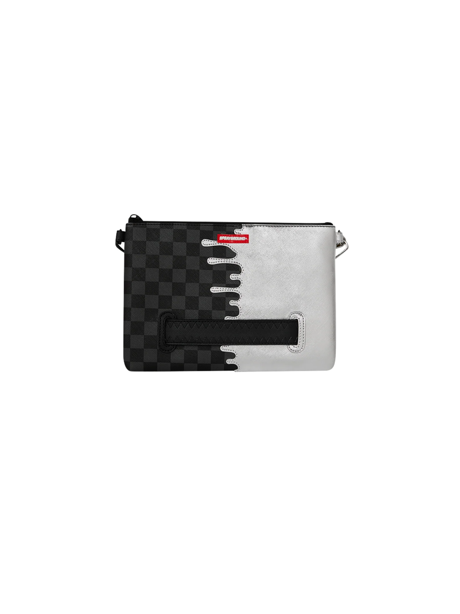 Pochette "Side Drip" Sprayground nero e argento - Image 3