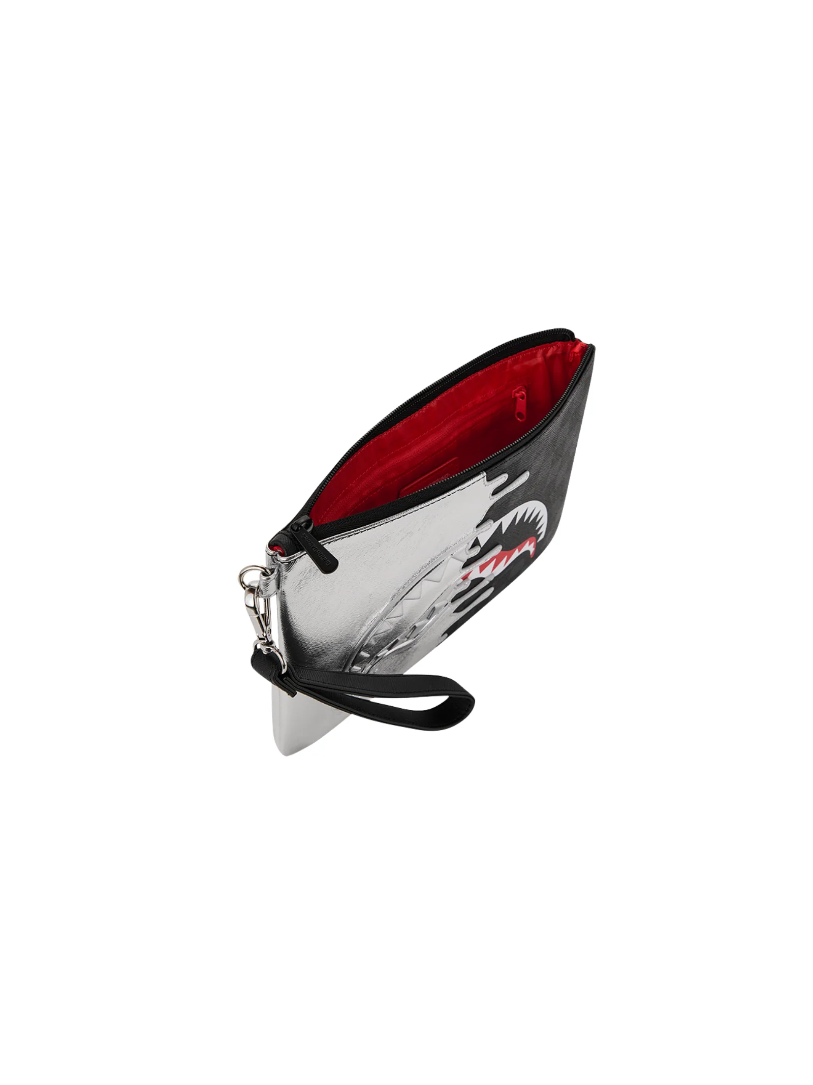 Pochette "Side Drip" Sprayground nero e argento - Image 4