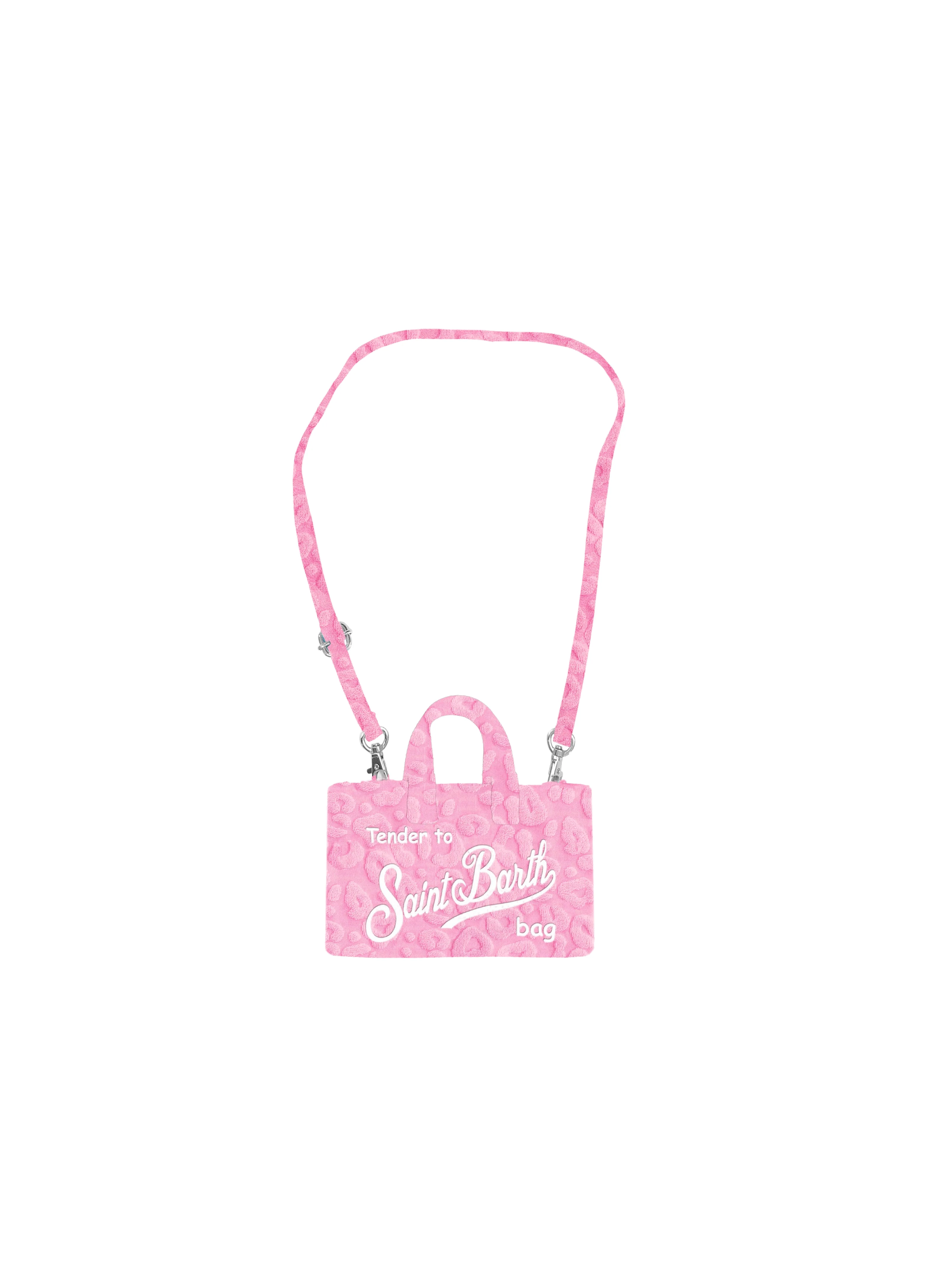Pochette "Sponge Terry Embossed Leopard 21" Saint Barth rosa