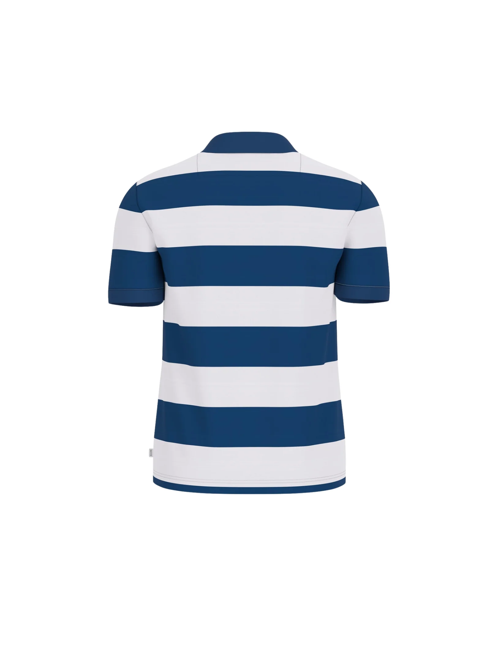 Polo a righe Guess bianco e blu - Image 2