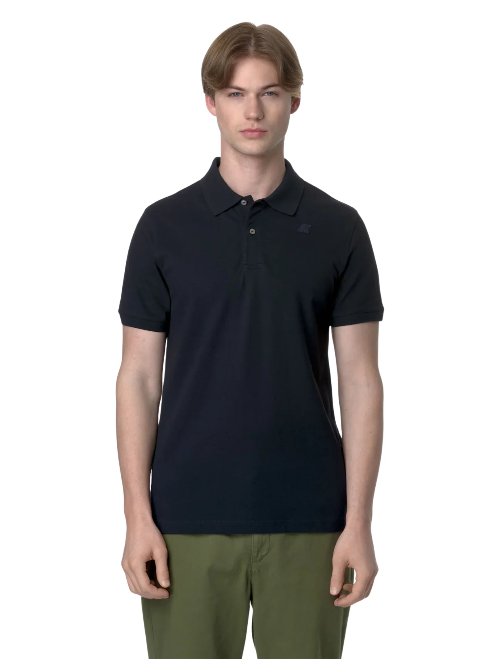 Polo "Amedee Pique Slim" K-Way blu depth - Image 2