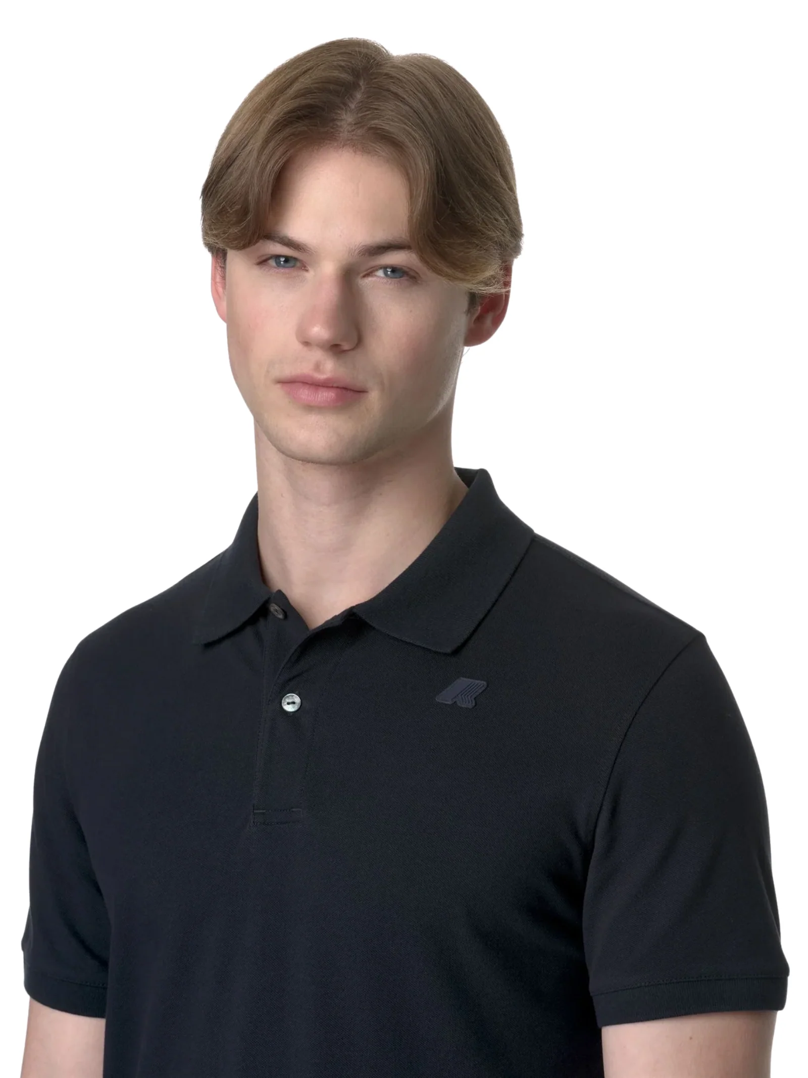 Polo "Amedee Pique Slim" K-Way blu depth - Image 3