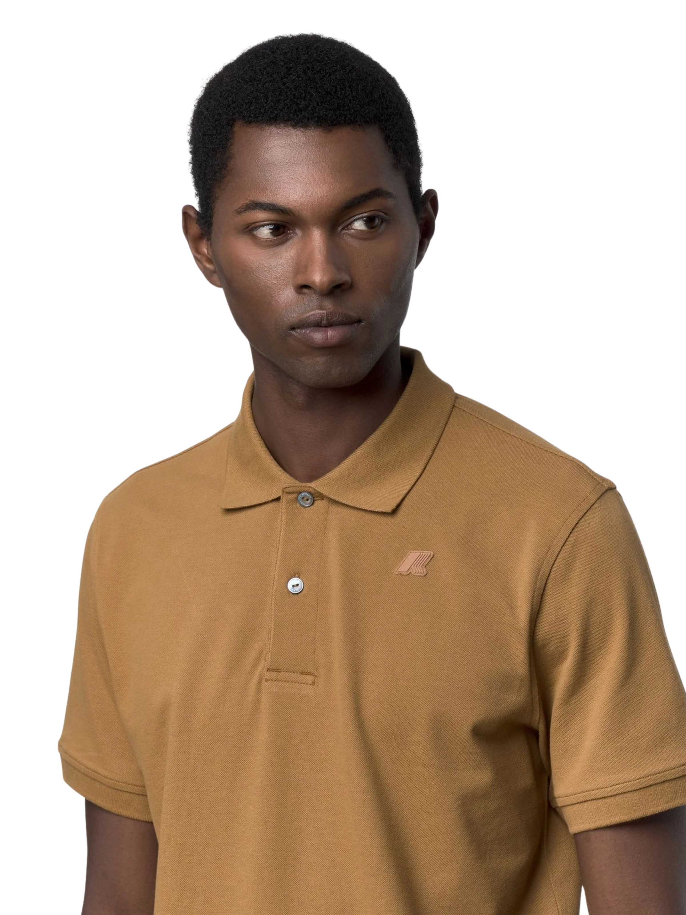 Polo "Amedee Pique Slim" K-Way marrone - Image 2