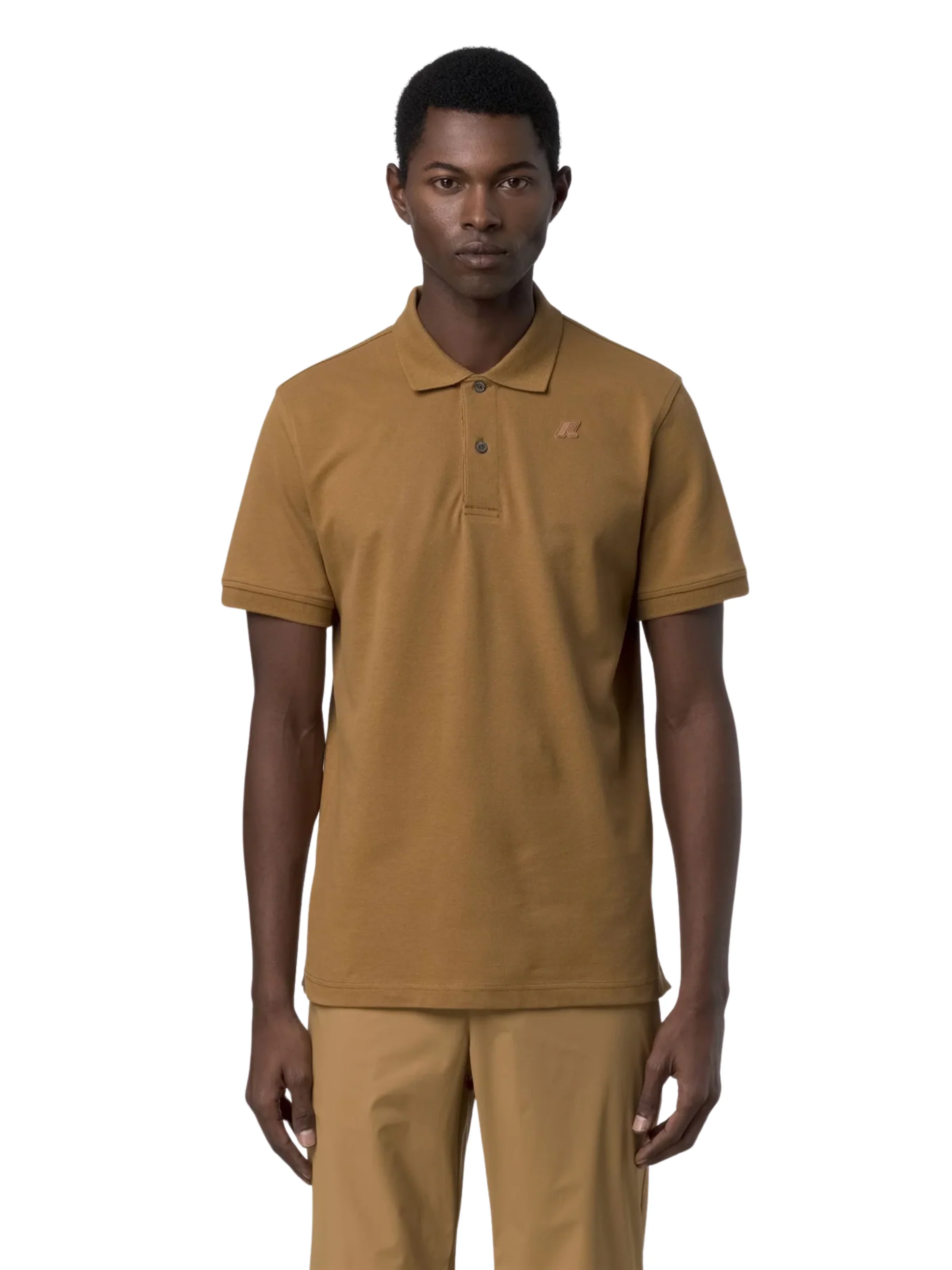 Polo "Amedee Pique Slim" K-Way marrone - Image 3