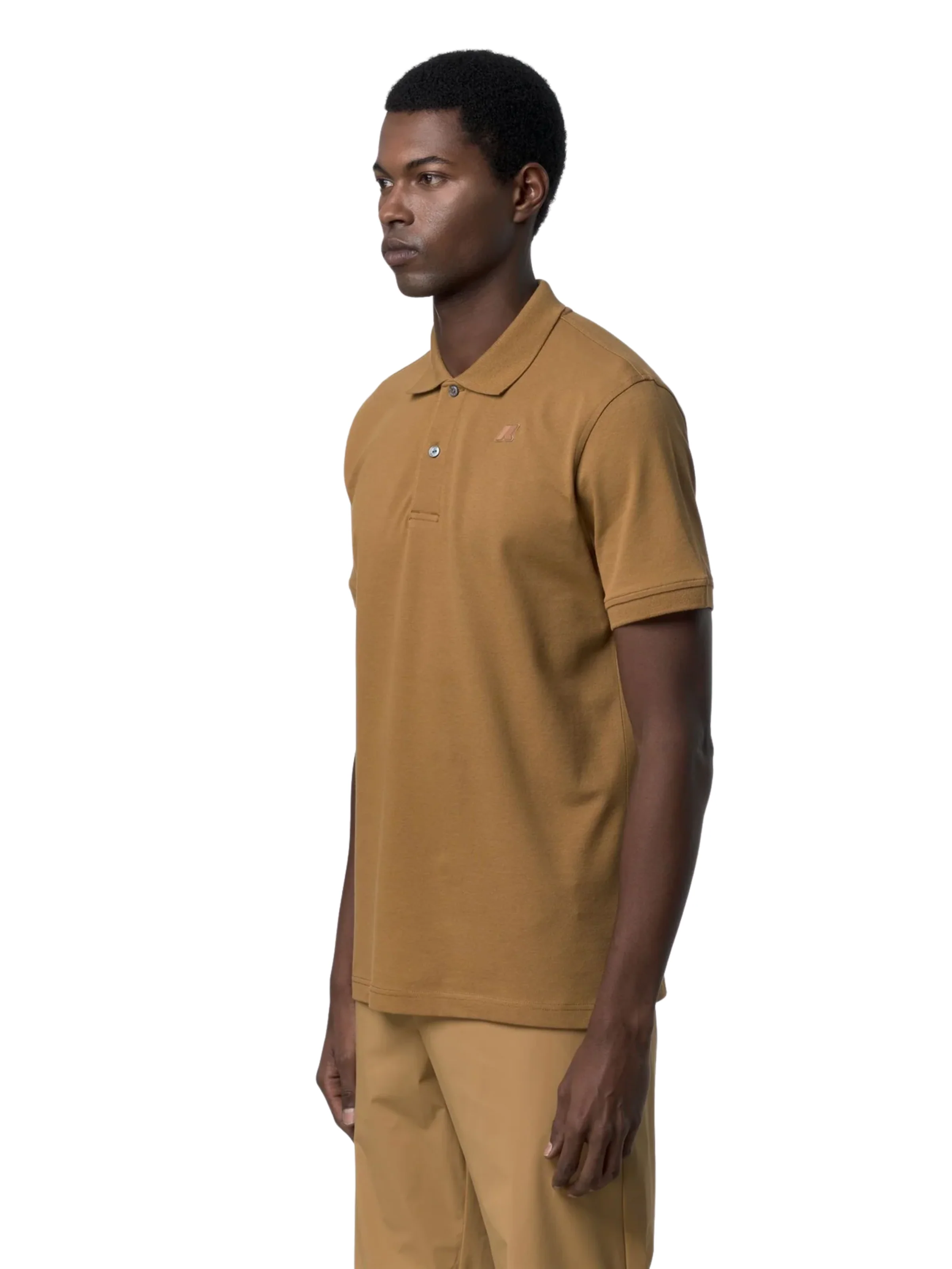 Polo "Amedee Pique Slim" K-Way marrone - Image 4