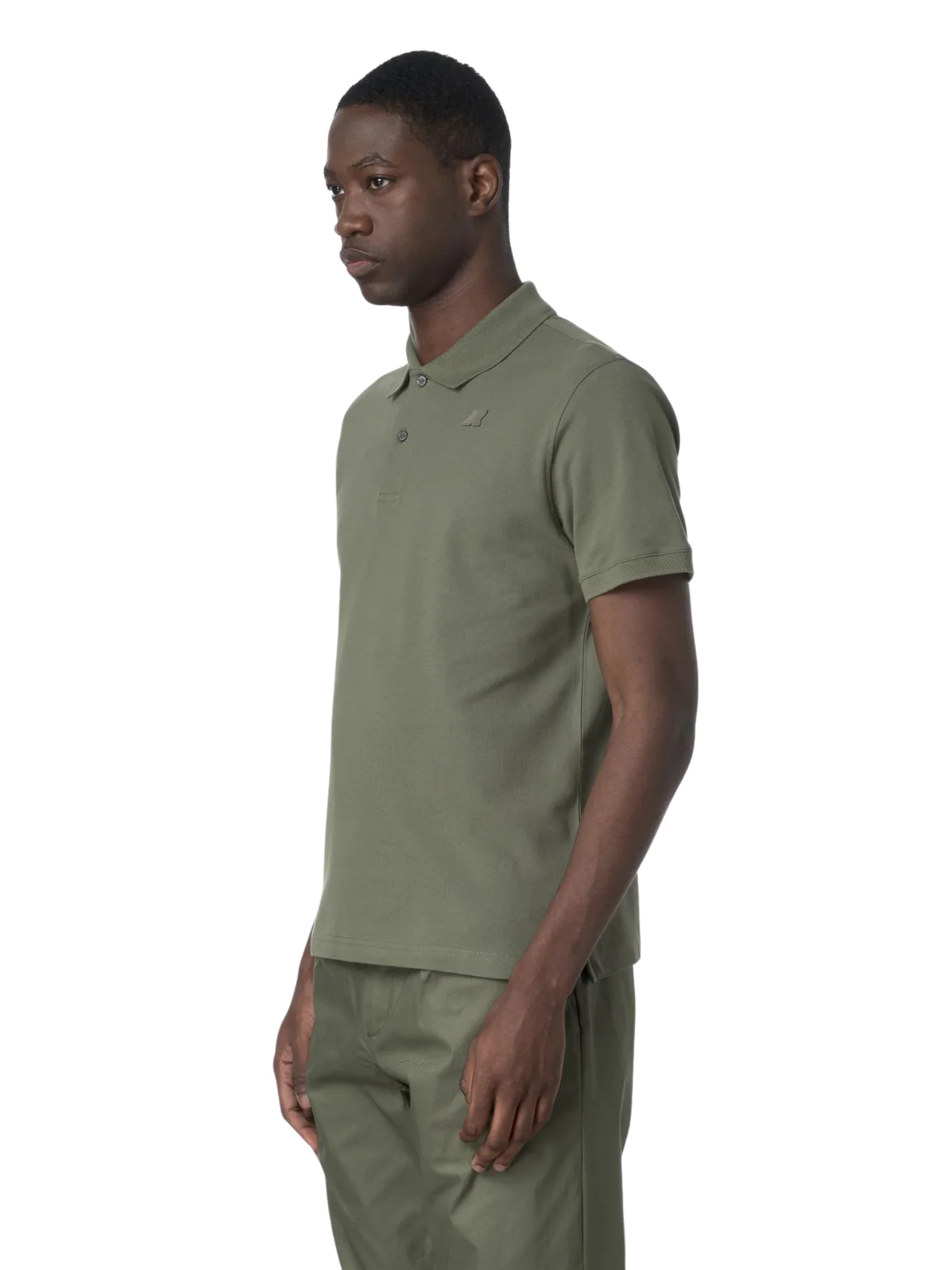 Polo "Amedee Pique Slim" K-Way verde - Image 3