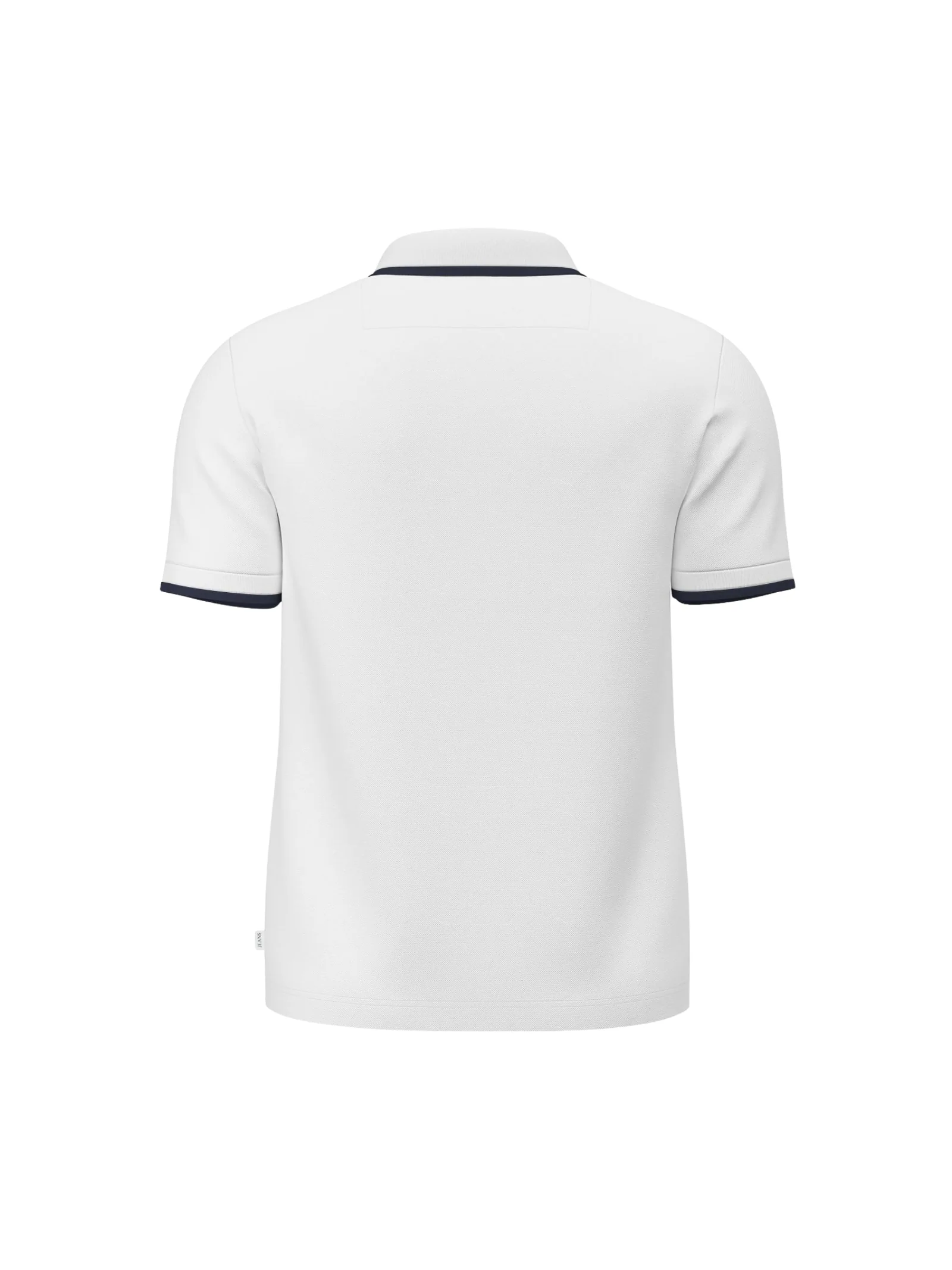 Polo Guess bianca con logo e colletto a contrasto - Image 2