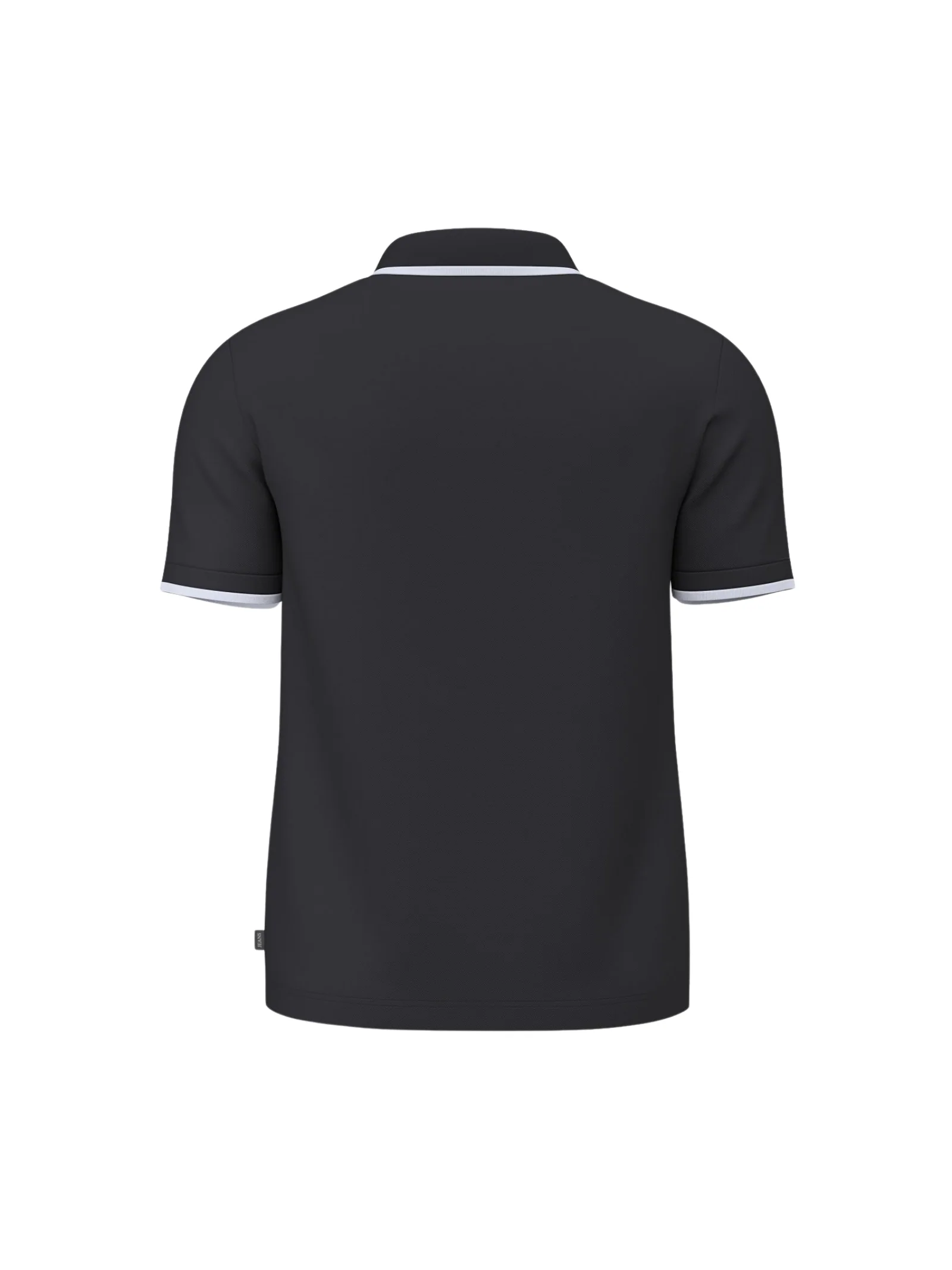 Polo Guess nera con logo e colletto a contrasto - Image 2