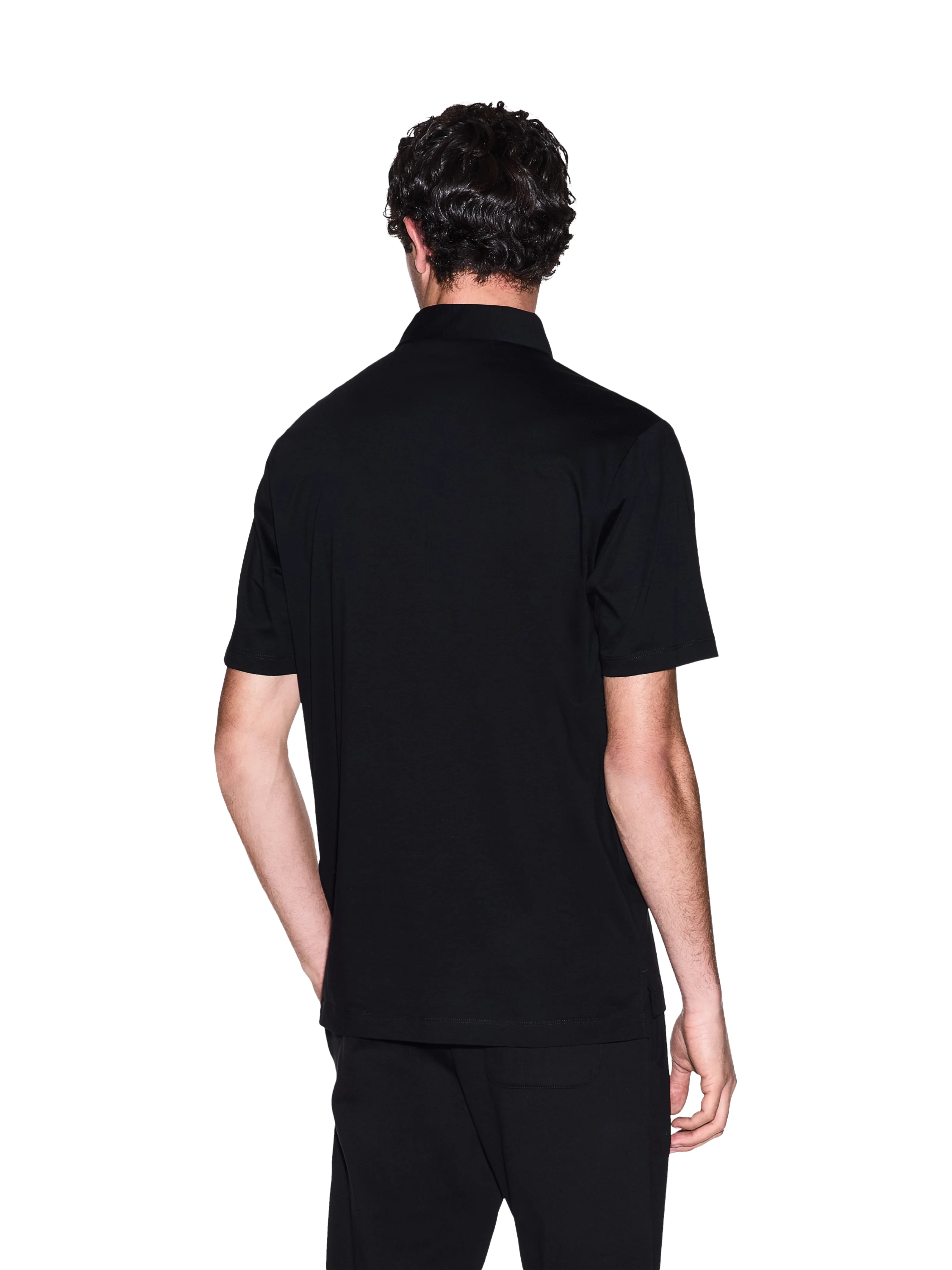 Polo in cotone Armani Exchange nera - Image 4