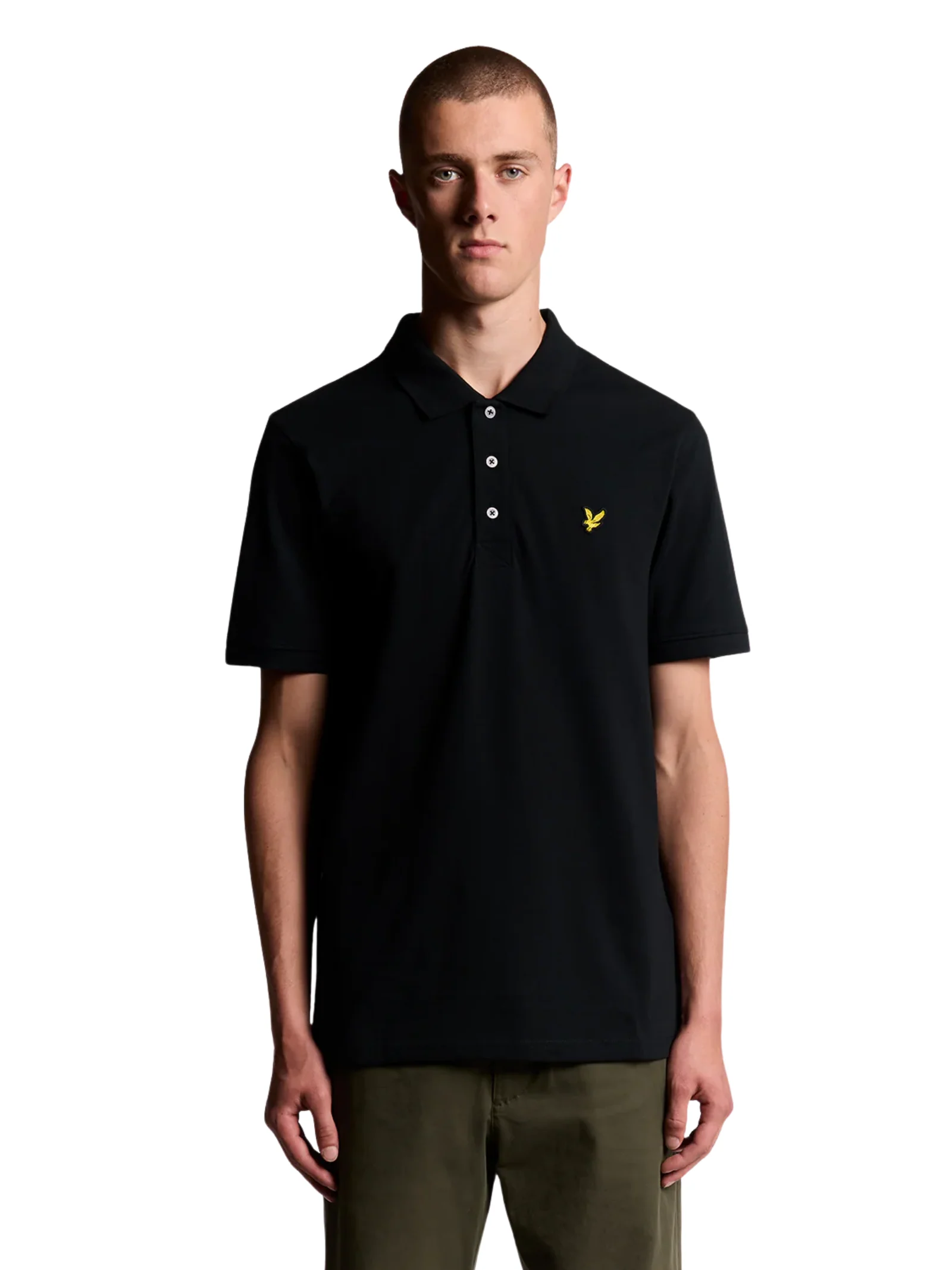 Polo in cotone Lyle & Scott nera - Image 2