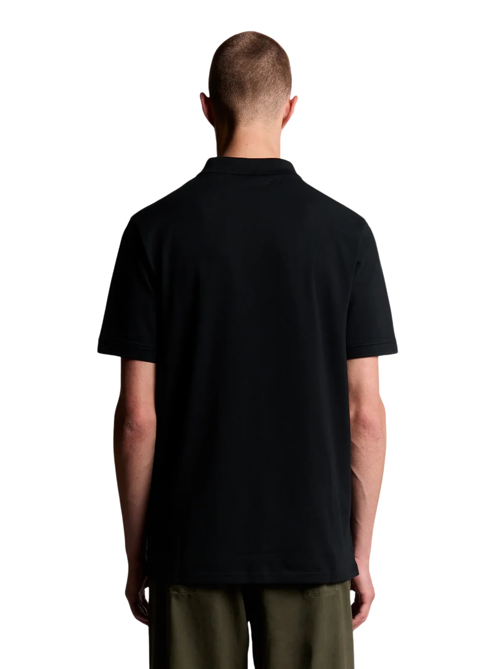 Polo in cotone Lyle & Scott nera - Image 3