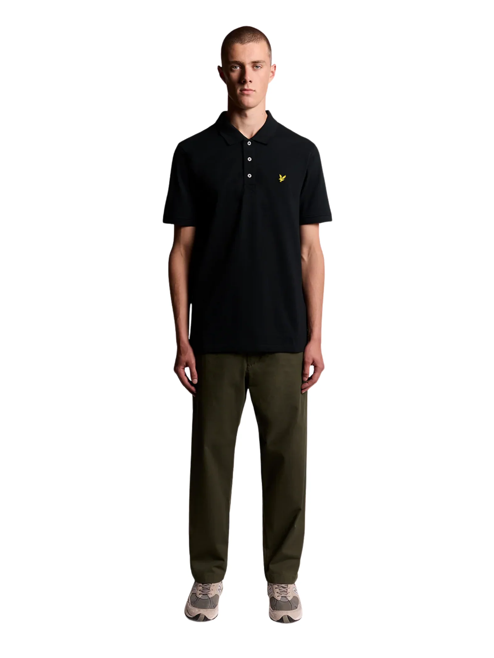 Polo in cotone Lyle & Scott nera - Image 4