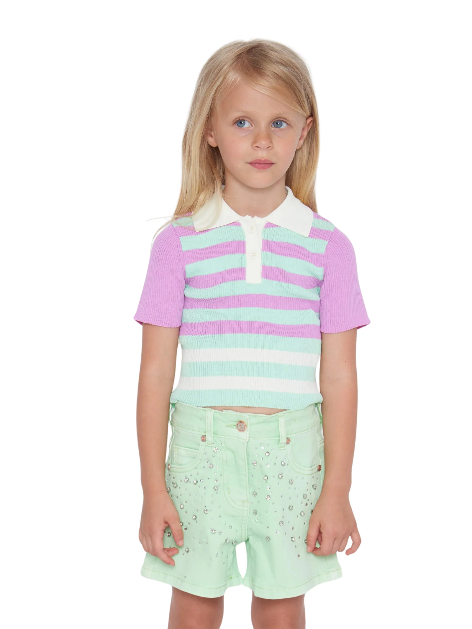 Polo in filo Tobetoo a righe multicolor - Image 2