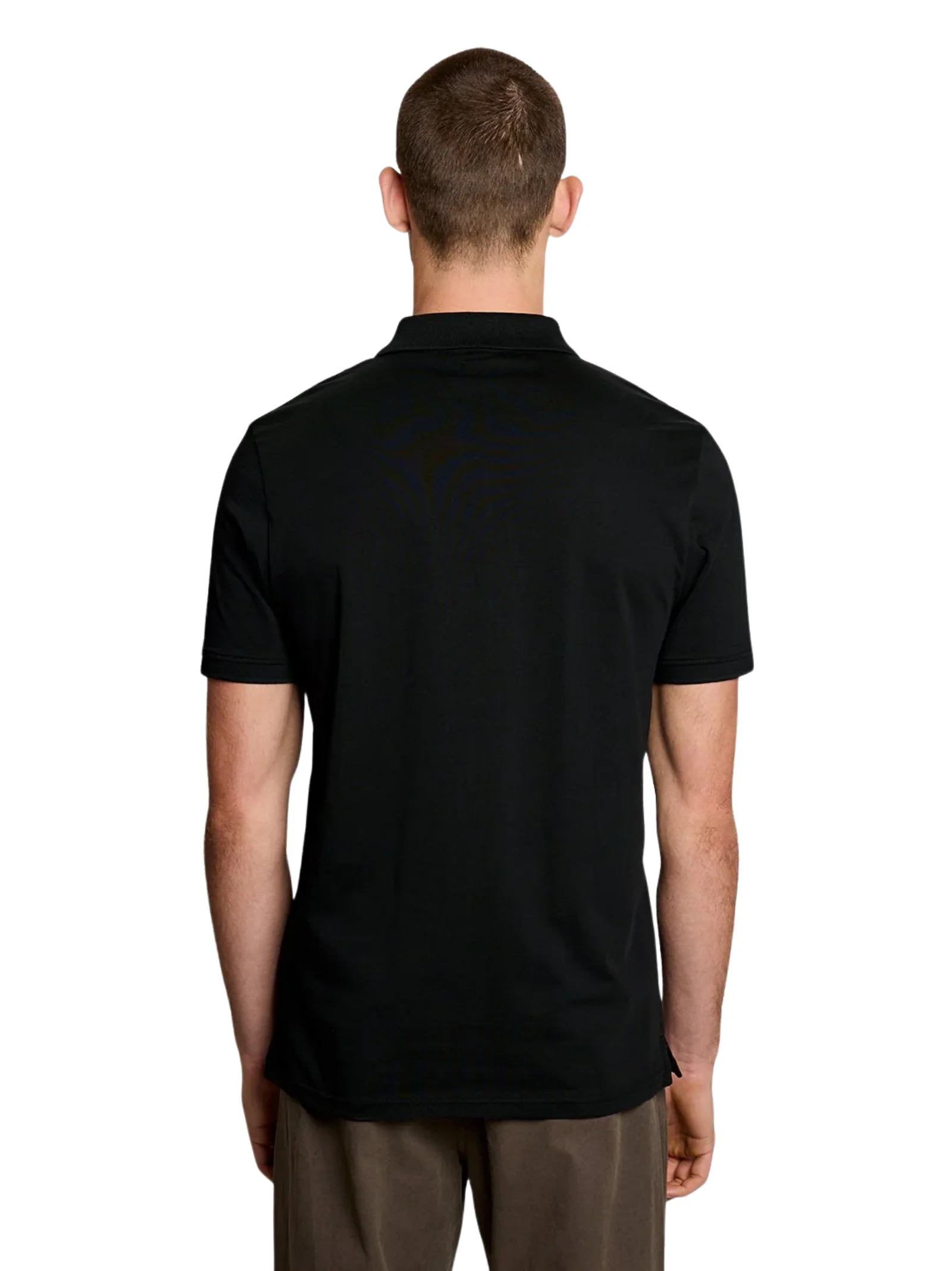 Polo in jersey Lyle & Scott nera - Image 3