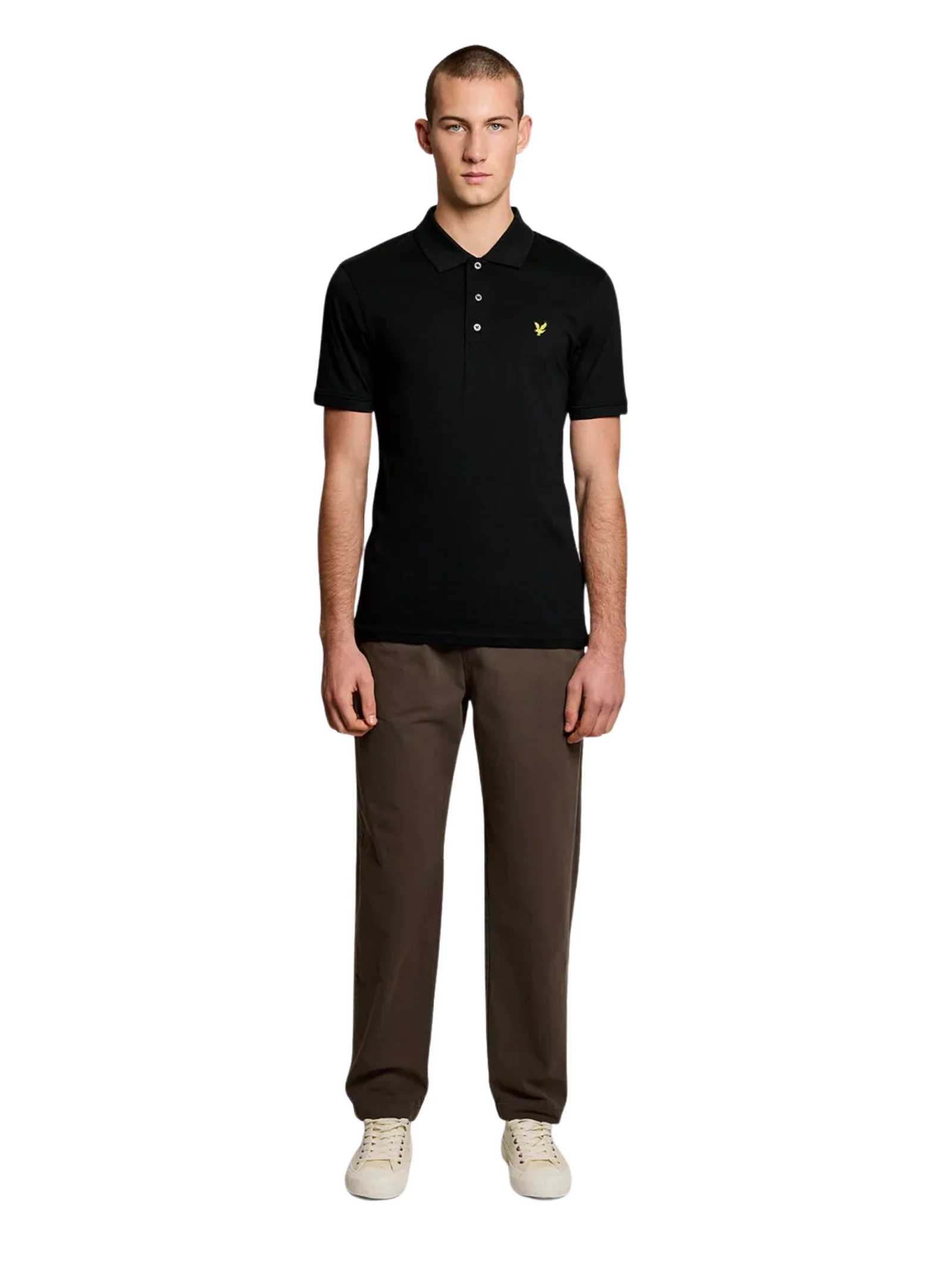 Polo in jersey Lyle & Scott nera - Image 4