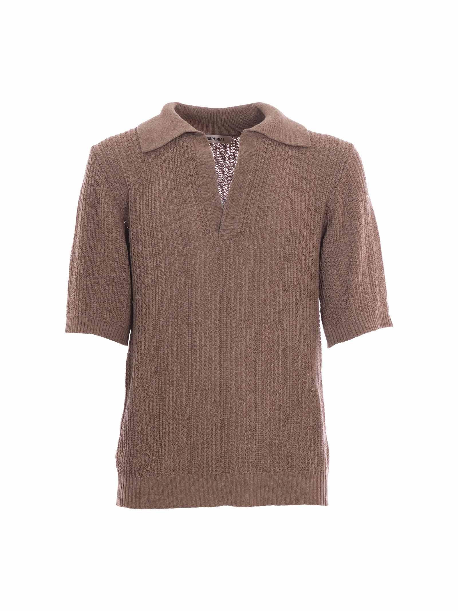 Polo in maglia Imperial beige