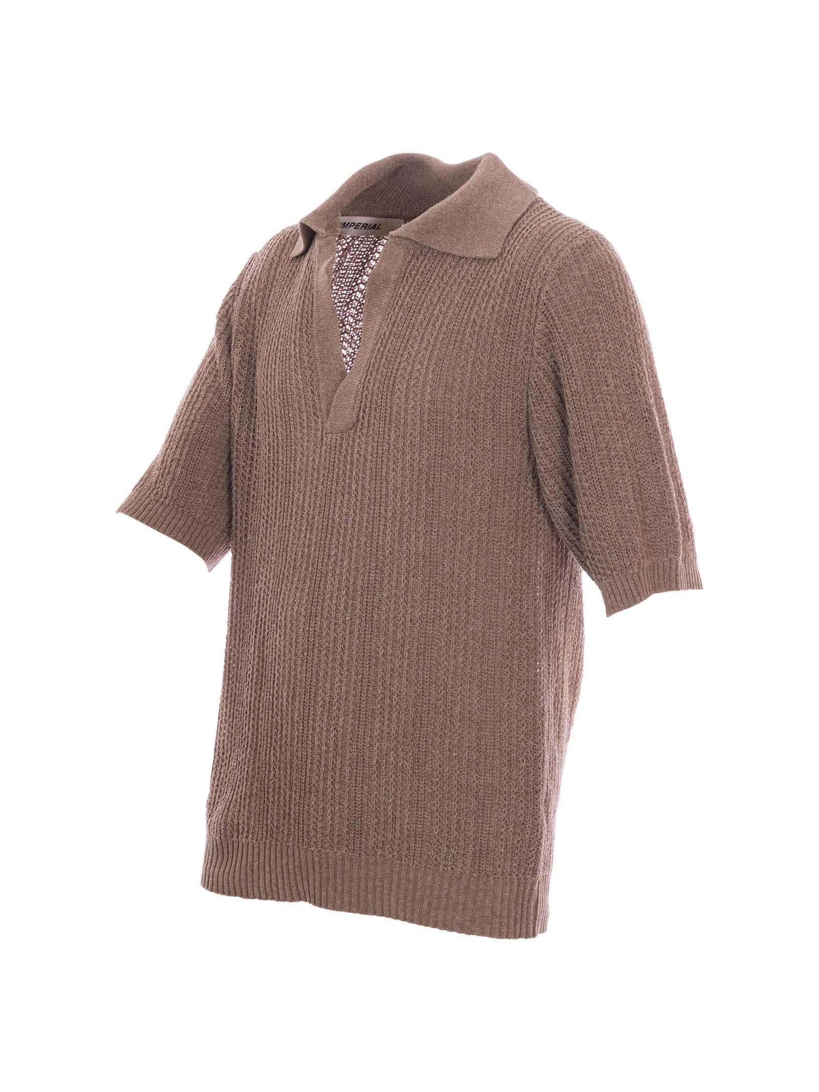 Polo in maglia Imperial beige - Image 2