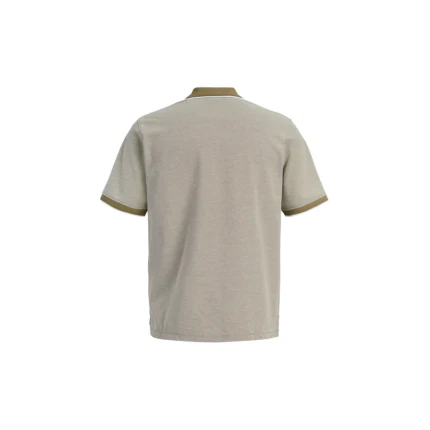 Polo Jack & Jones verde oliva con bordi a costine - Image 2