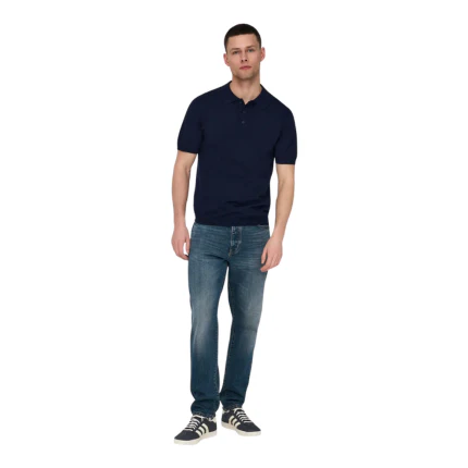 Polo Only & Sons blu dark navy - Image 3