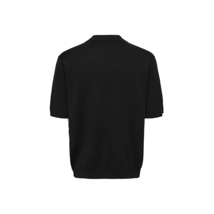 Polo Only & Sons nera con scollo a V - Image 2