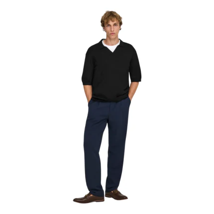 Polo Only & Sons nera con scollo a V - Image 3