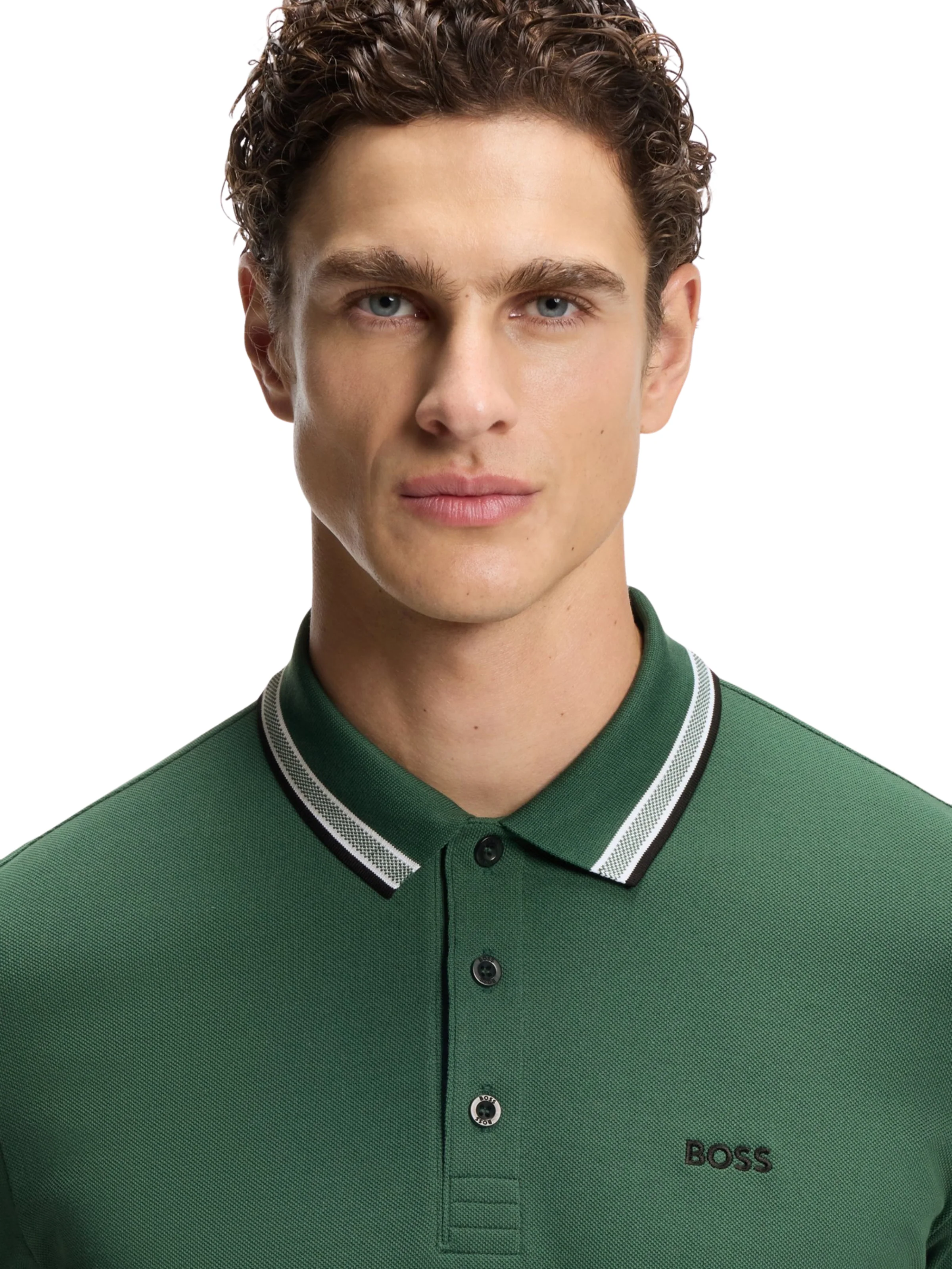 Polo Paddy in piquè Boss verde scuro - Image 3