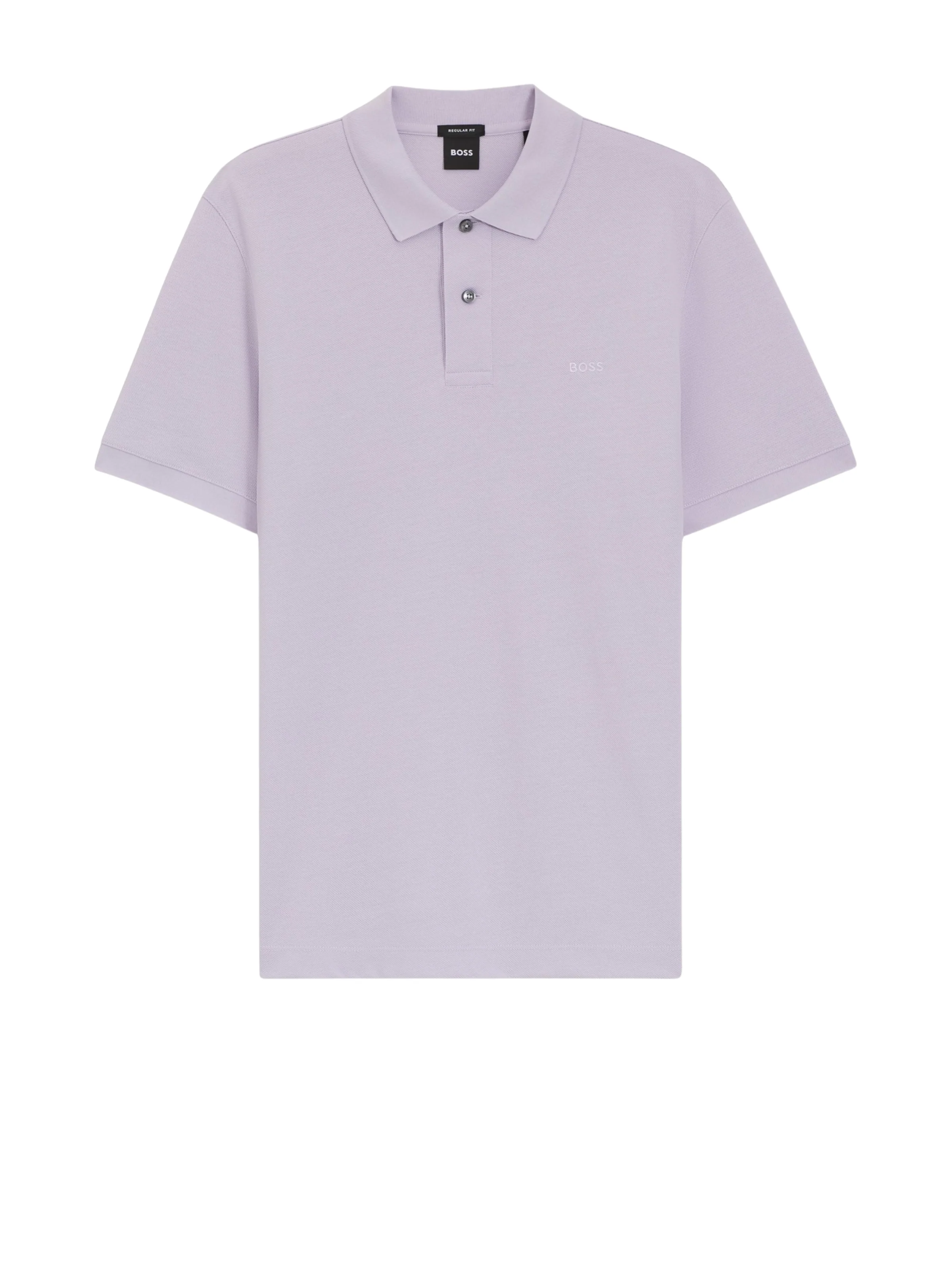 Polo "Pallas in piquè" Boss lilla con logo ricamato