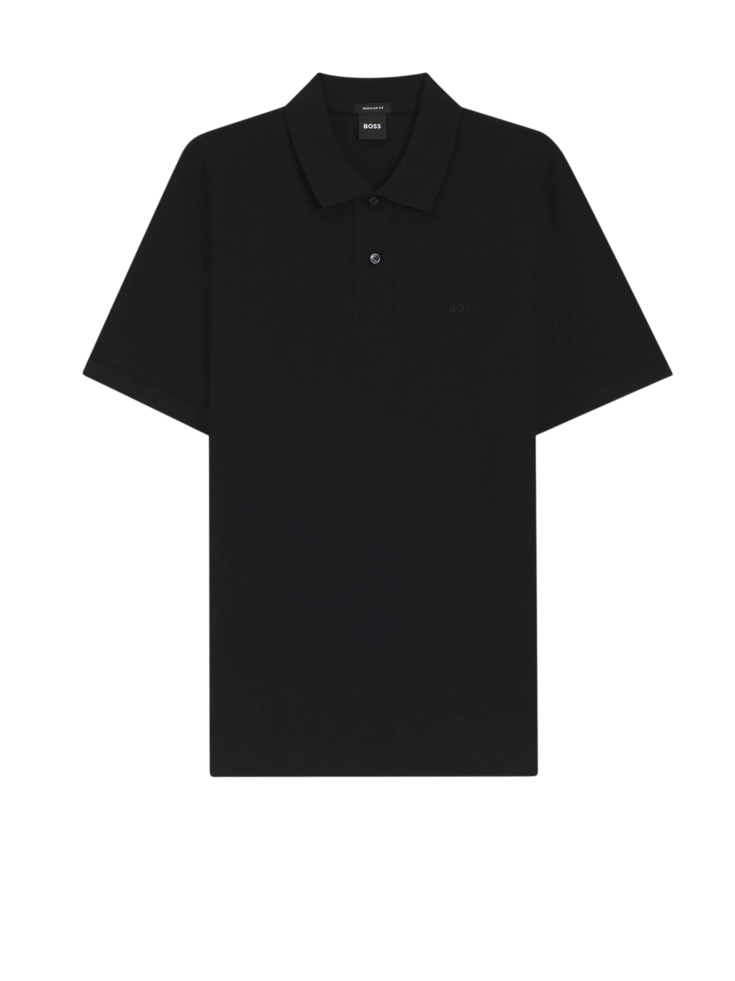 Polo "Pallas in piquè" Boss nera con logo ricamato