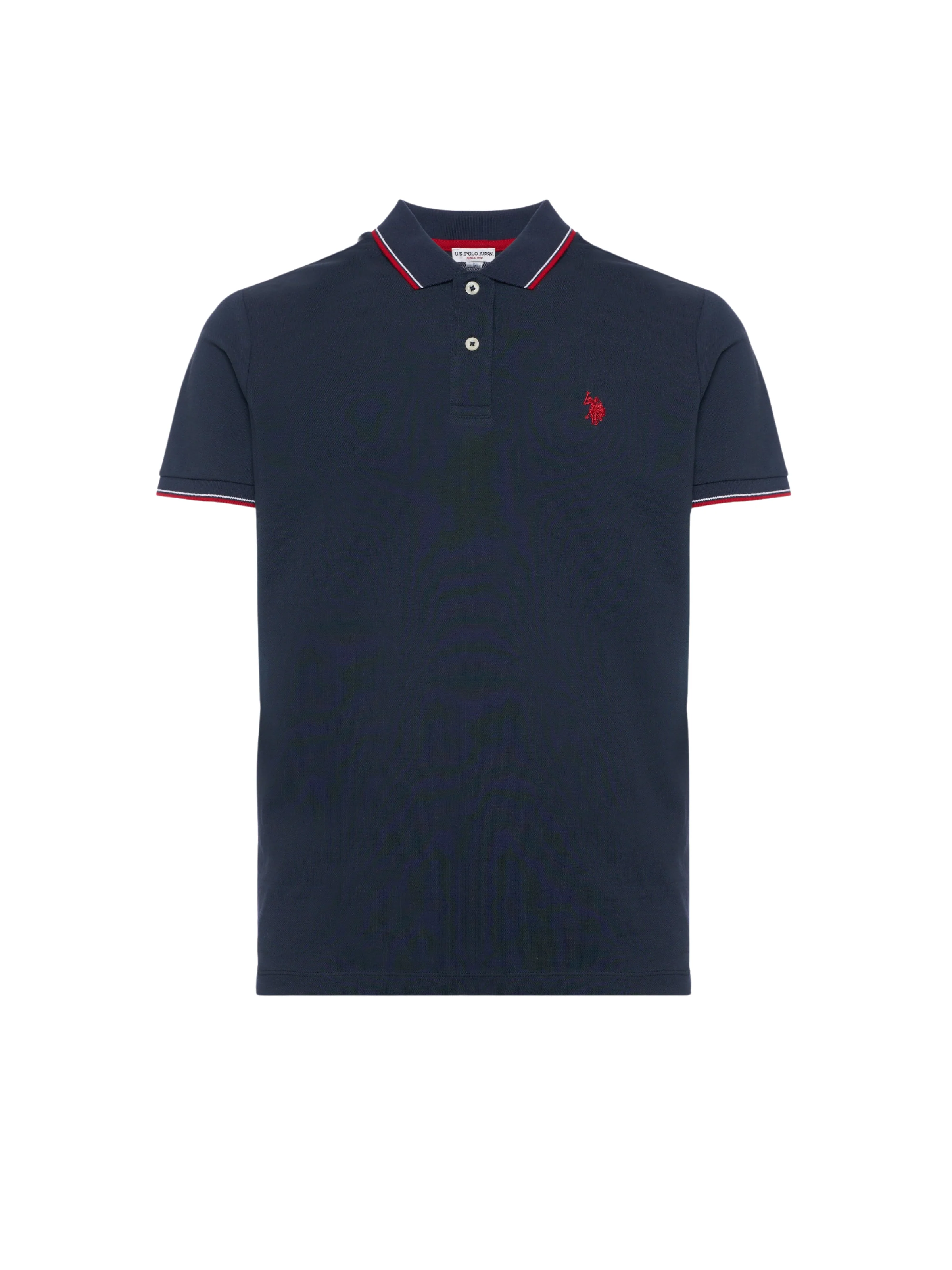 Polo "Paul" U.S. Polo blu navy con inserti a contrasto