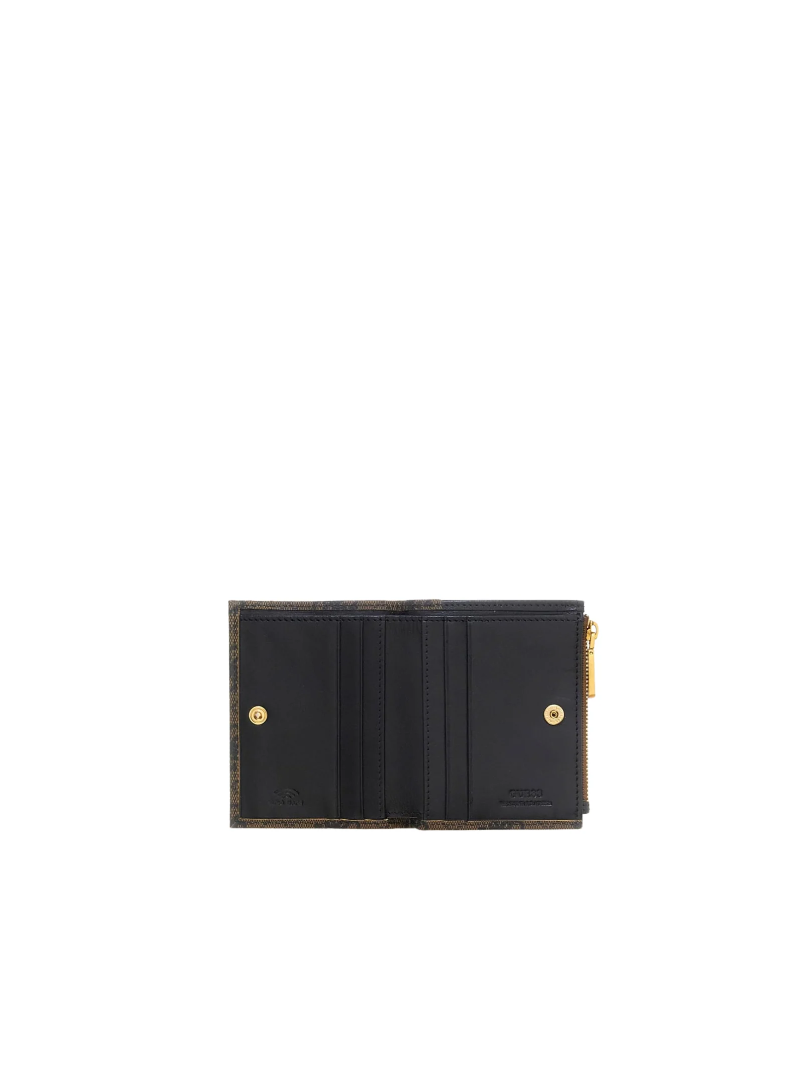 Porta carte con zip Guess marrone con logo 4G a contrasto - Image 4