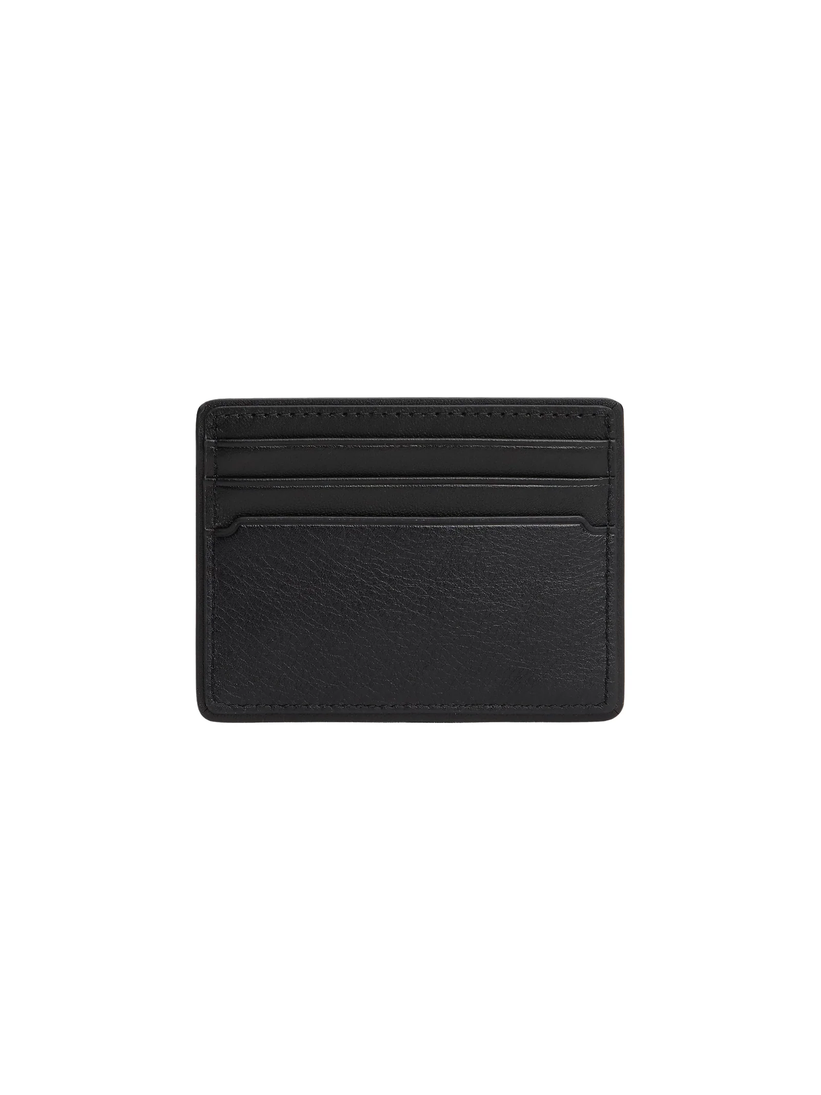 Porta carte di credito Corporate Tommy Hilfiger nero in pelle - Image 2