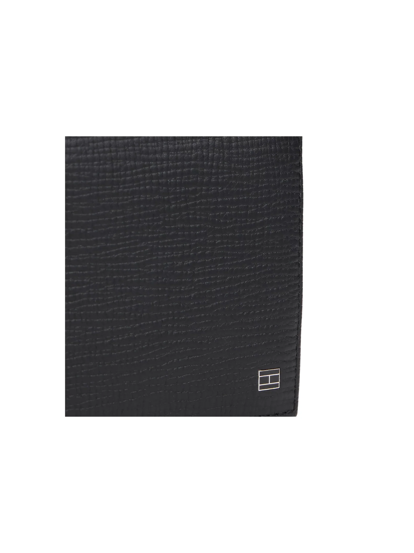Portafogli bifold Tommy Hilfiger nero in pelle con bandierina - Image 3