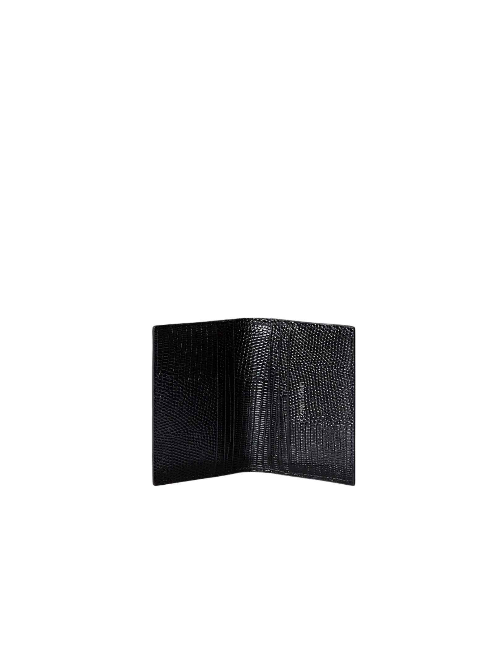 Portafoglio a libro Calvin Klein nero con logo laminato e taschino portamonete - Image 3