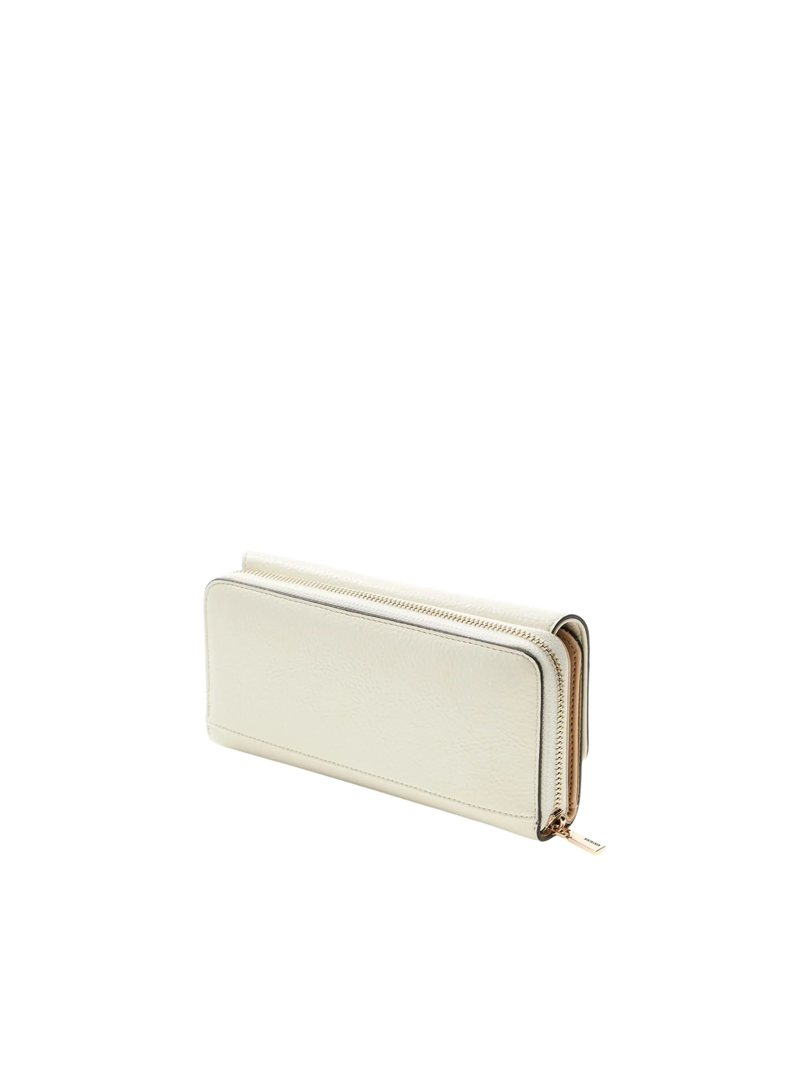 Portafoglio Guess beige con patta e zip - Image 2
