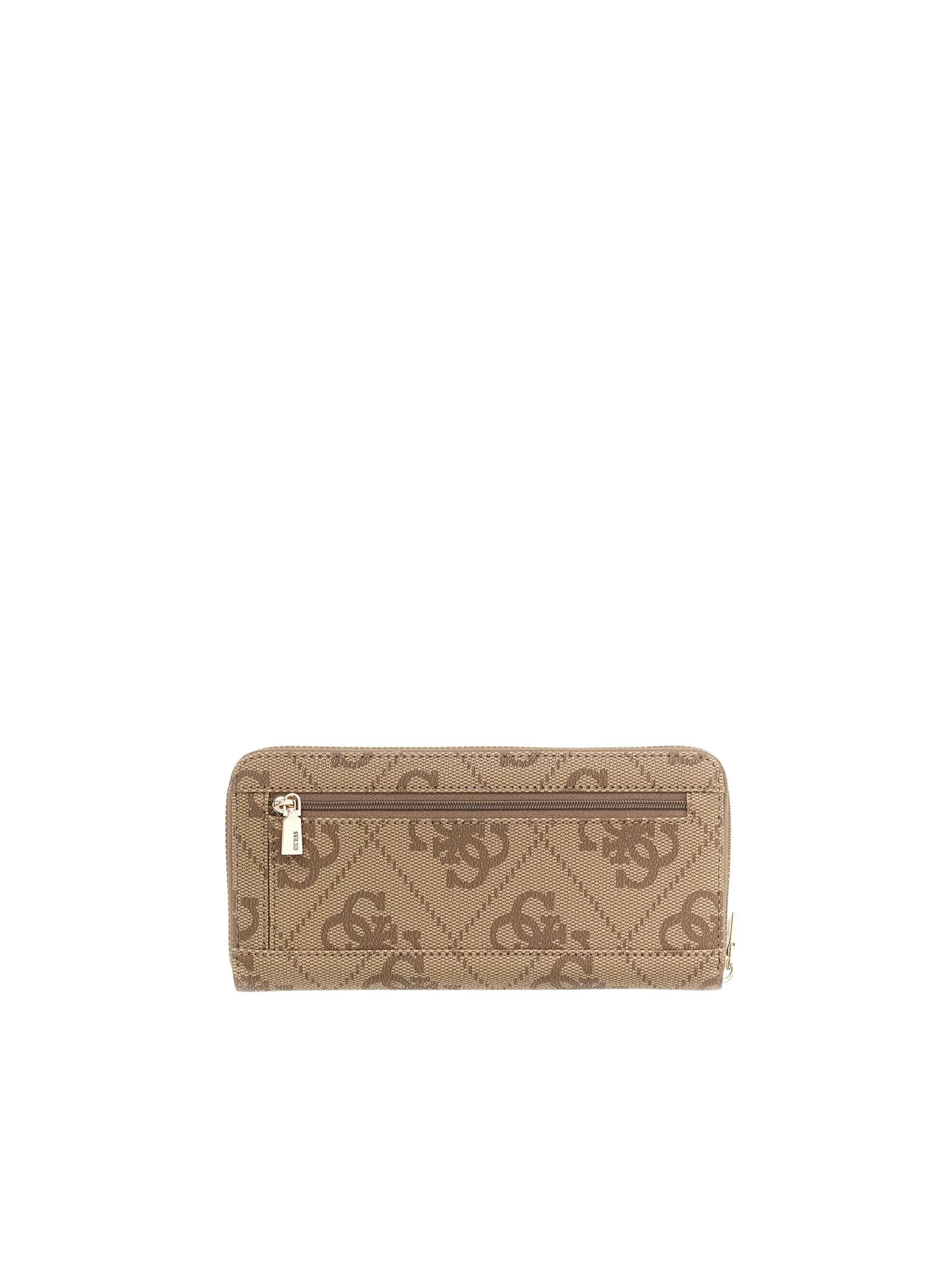 Portafoglio Guess marrone con impunture e logo 4G all over - Image 2