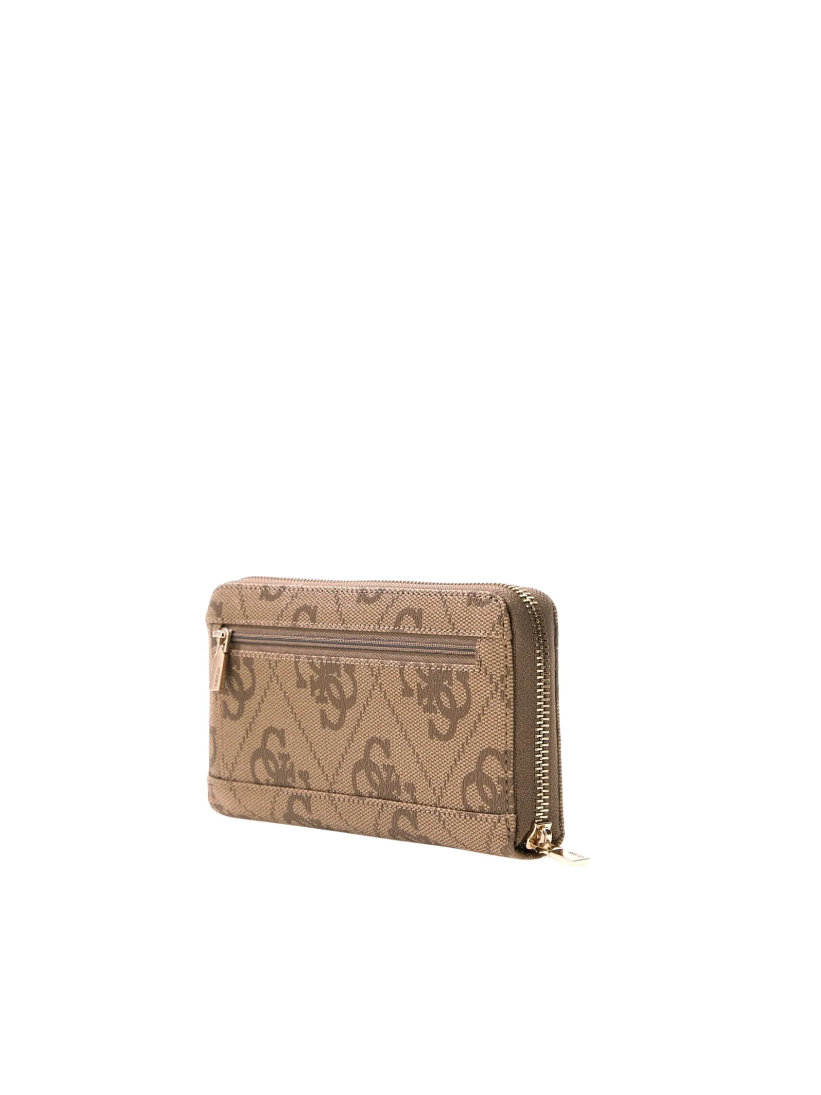 Portafoglio Guess marrone con impunture e logo 4G all over - Image 3