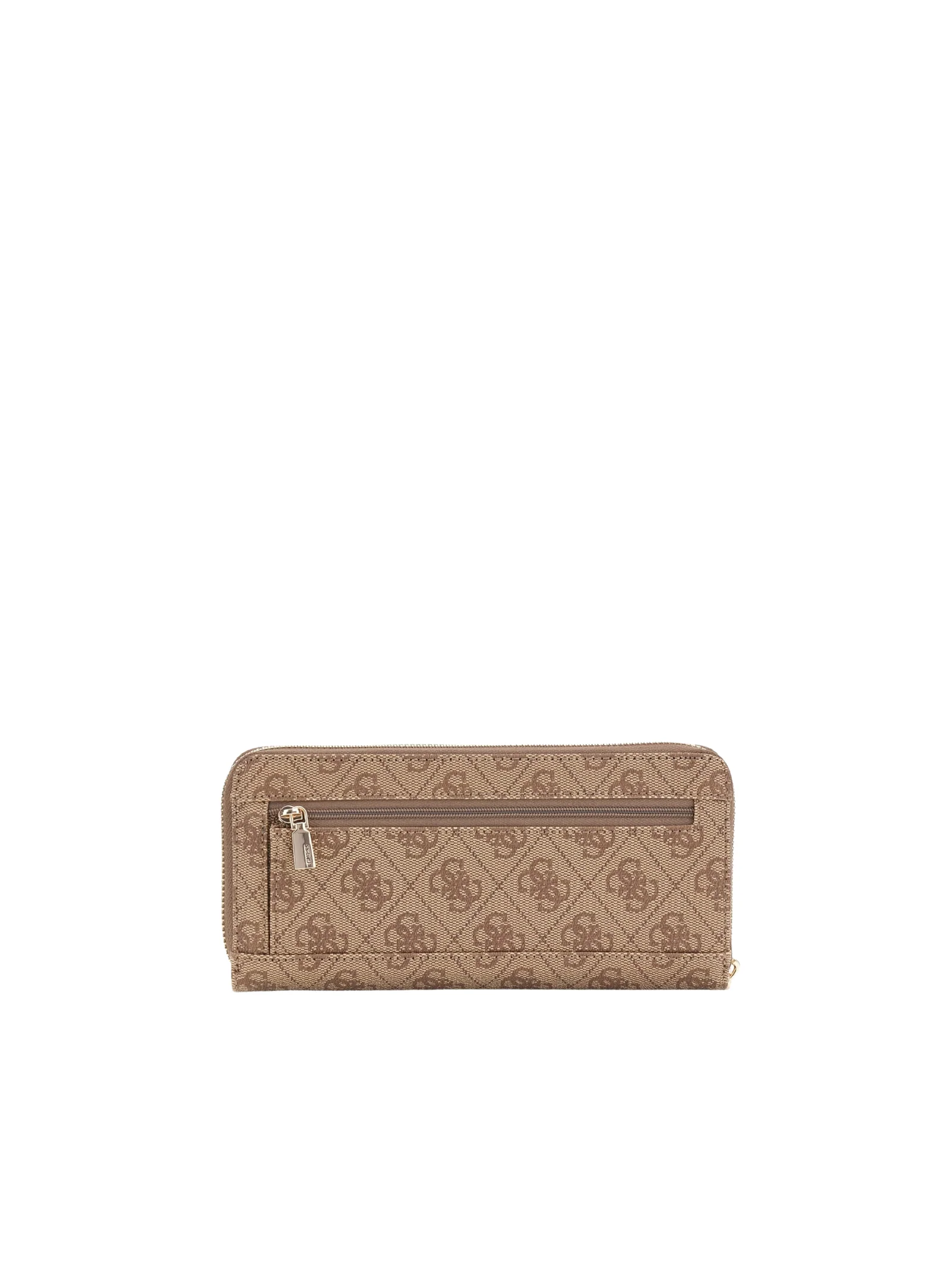 Portafoglio Guess marrone con logo 4G all over e taschino con zip - Image 2