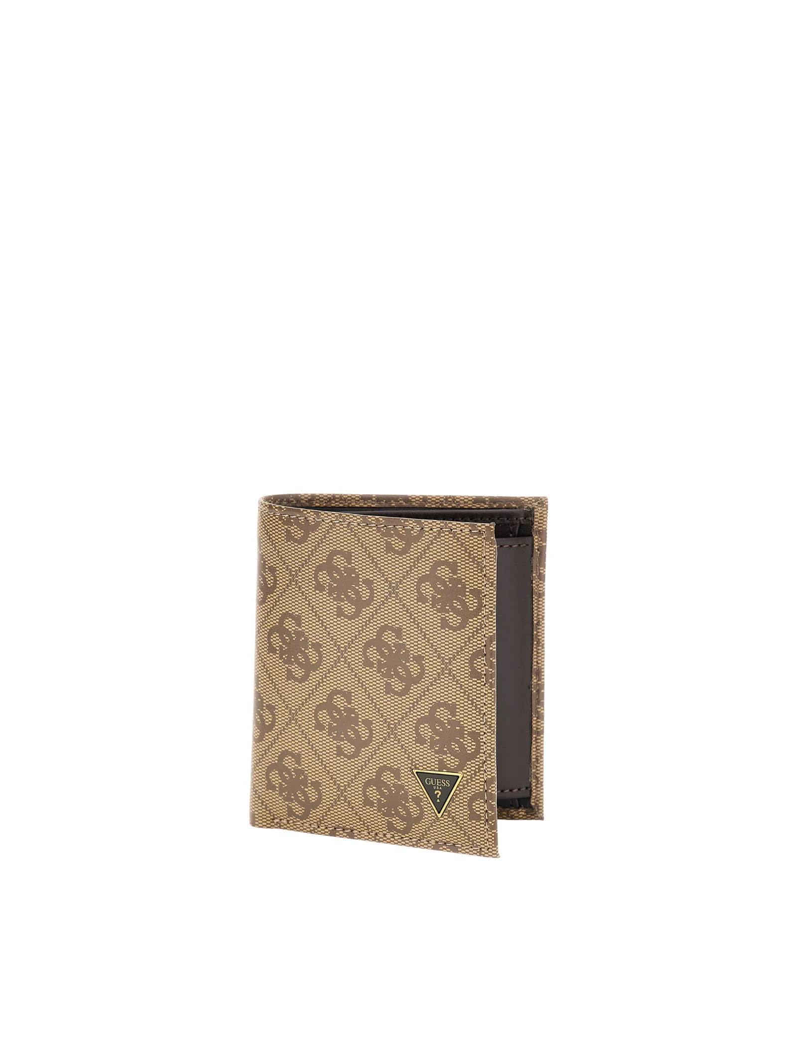 Portafoglio Guess marrone con logo 4G all over