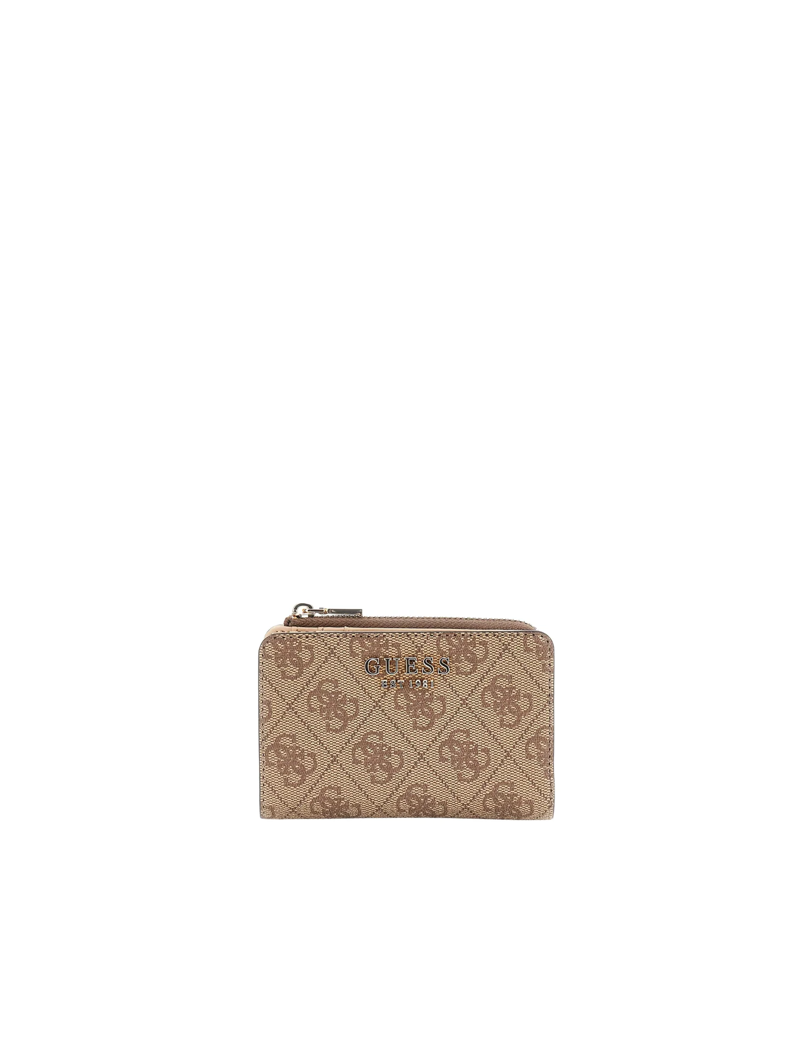 Portafoglio Guess marrone con logo 4G all over